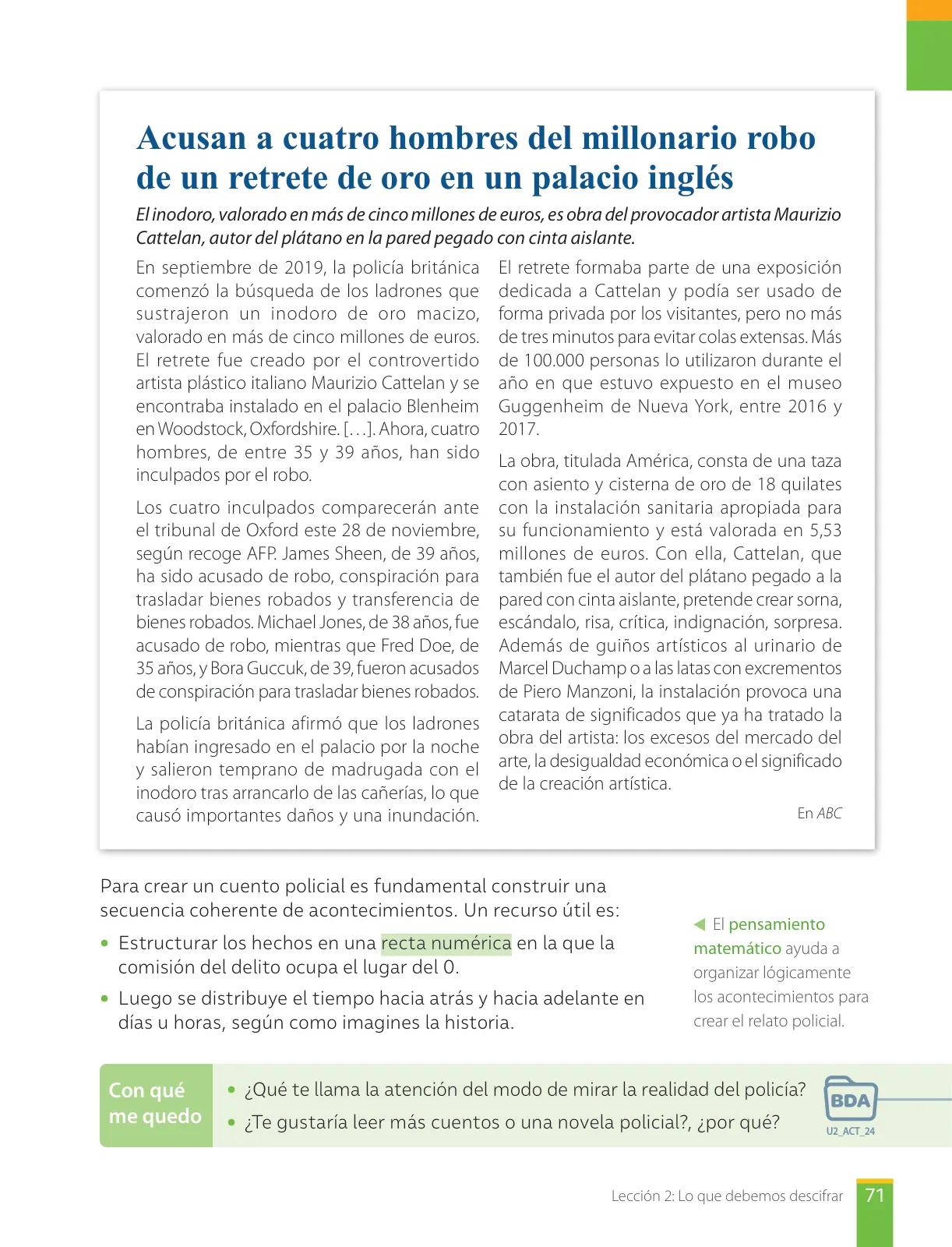 Página 73 de Lengua y Literatura – Octavo Básico | Texto del Estudiante MINEDUC – Descargar PDF · 2024