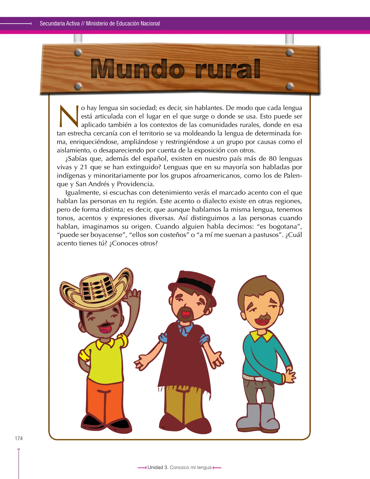 Miniatura página 174 de Lenguaje 6° · Secundaria Activa