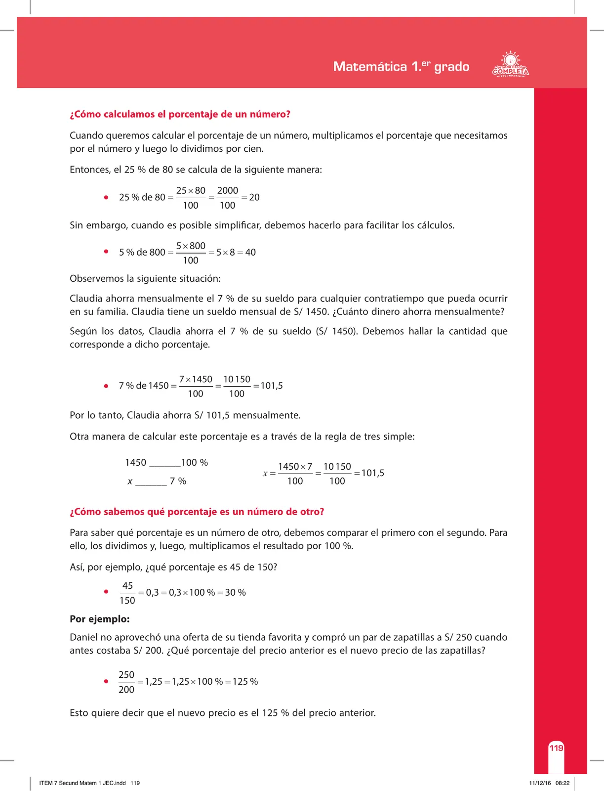 Página 119 de Matemática 1 : cuaderno de reforzamiento pedagógico - JEC · 2016