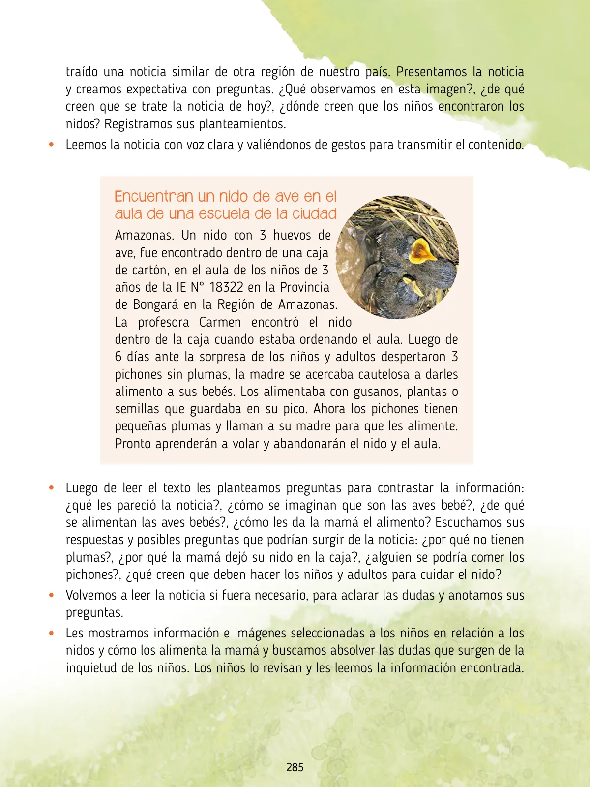 Página 287 de Agenda pedagógica 2017-2018 para docentes de II Ciclo de Instituciones de nivel de Educación Inicial · 2017