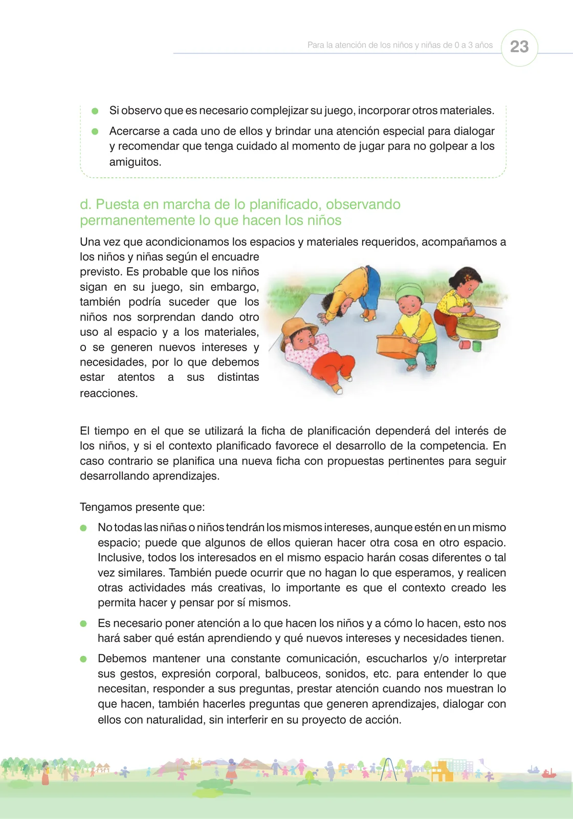 Página 25 de La planificación del proceso de enseñanza aprendizaje y la evaluación formativa en Ciclo I : guía cartilla de orientación planificación educativa · 2024