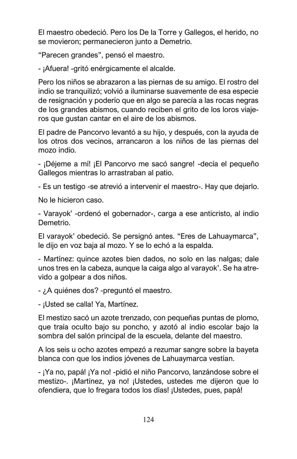 Página 124 de Arguedas, entre el fuego y el amor : textos seleccionados para estudiantes de Educación Básica · 2021