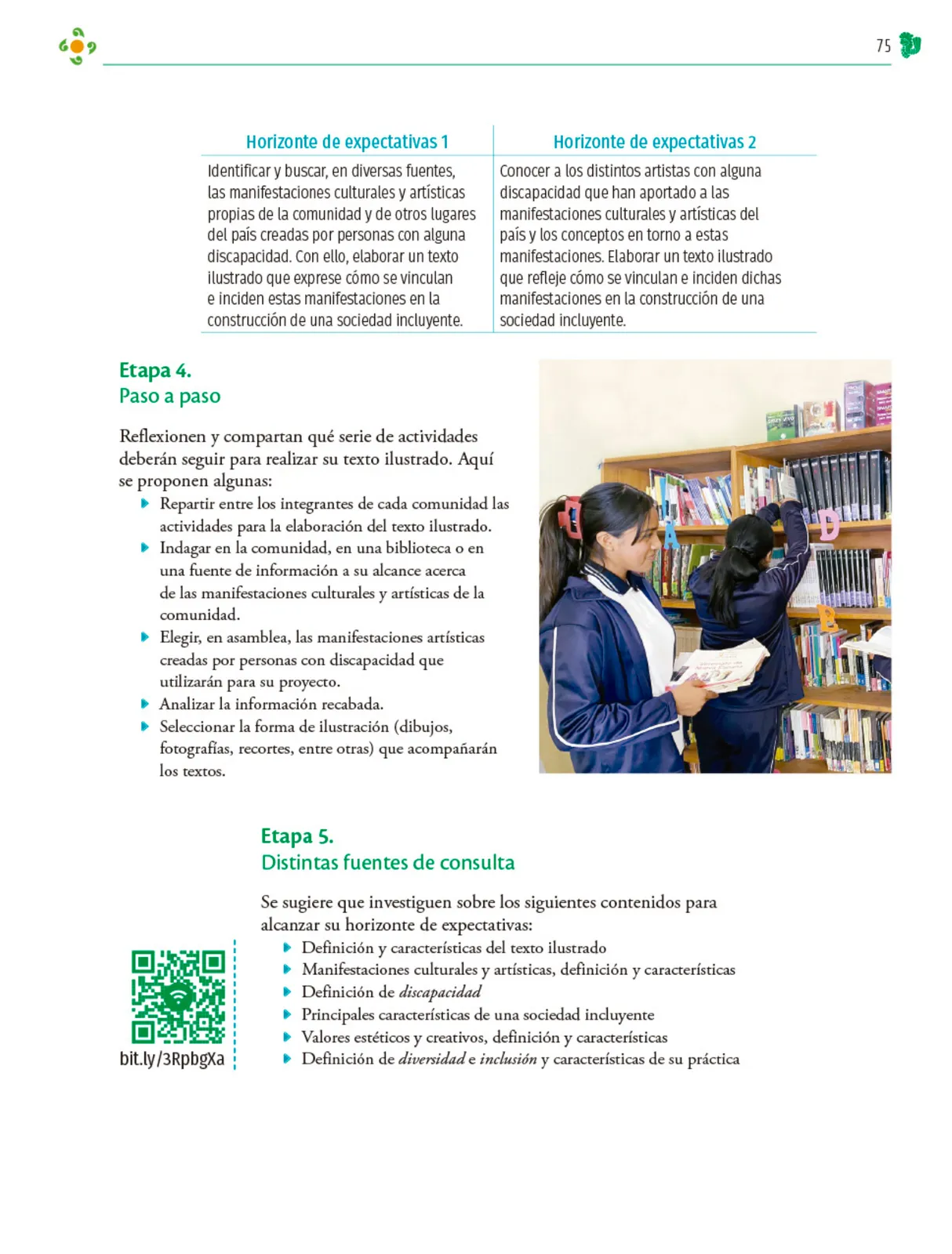 Miniatura página 76 de Colección Ximhai. Nuestro libro de Proyectos.  Tomo III.  Libro de Educación Telesecundaria Grado 1°  Ciclo Escolar 2025 - 2026