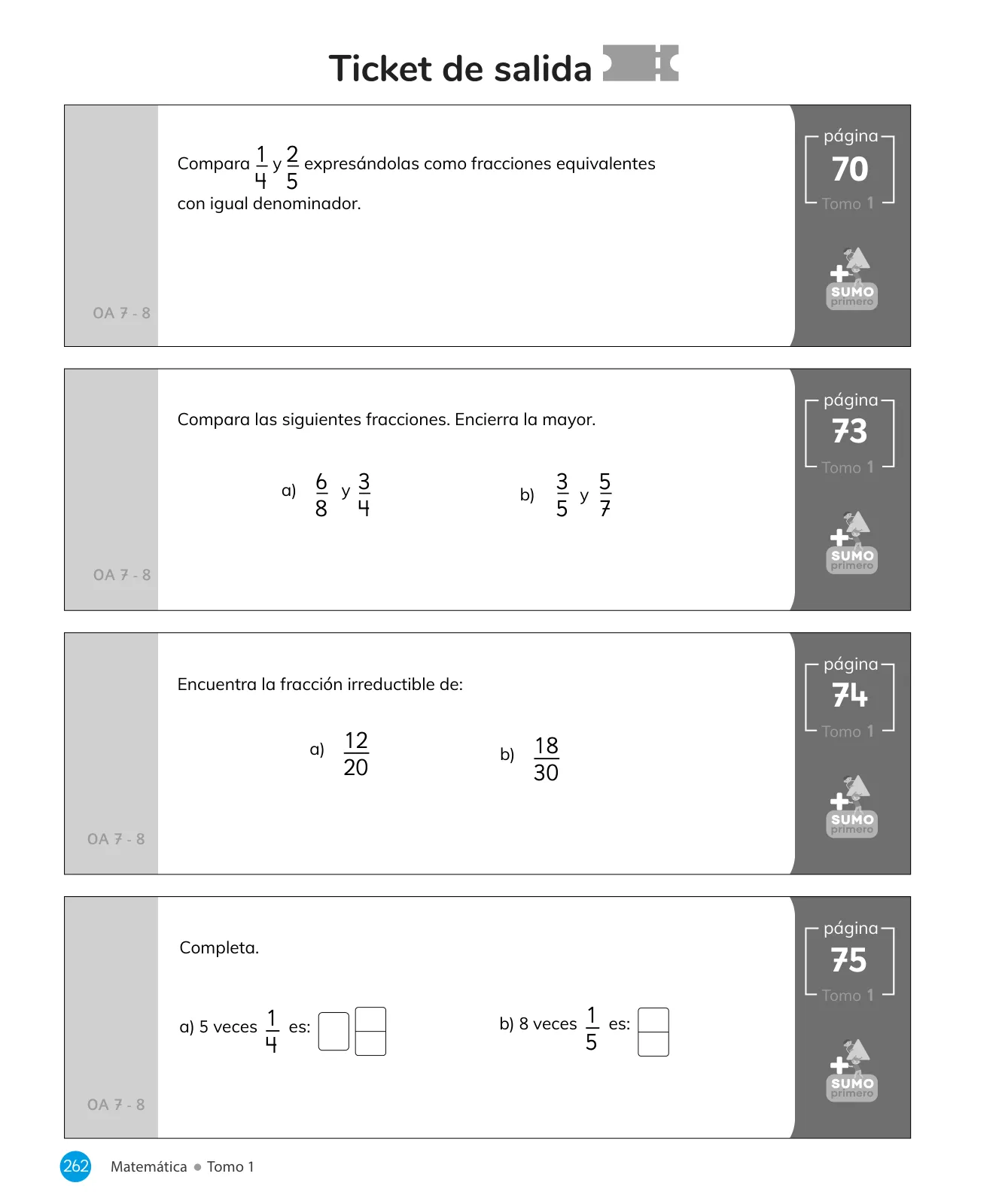 Miniatura página 264 de Sumo Primero – Quinto Básico | Texto del Estudiante MINEDUC – Descargar PDF · 2024