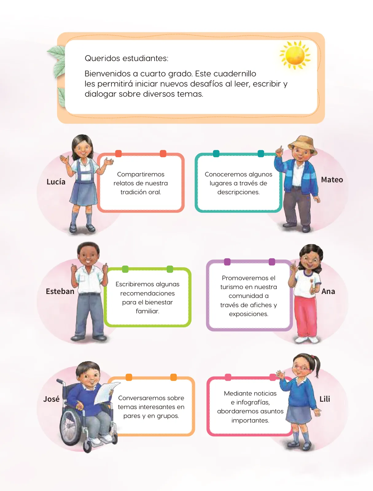 Página 5 de Cuadernillo de Comunicación 4. Cuarto grado de Primaria · 2024