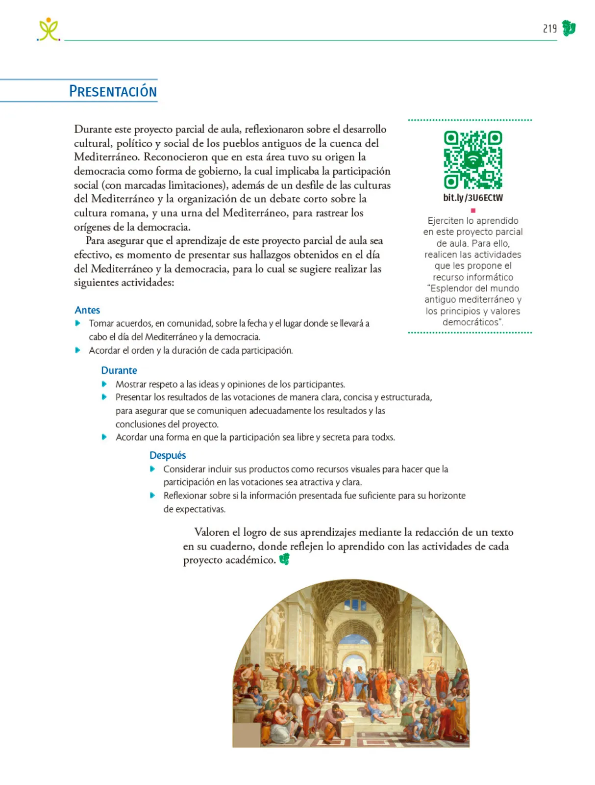 Página 220 de Colección Nanahuatzin. Nuestro libro de Proyectos. Tomo I.   Libro de Educación Telesecundaria Grado 3°  Ciclo Escolar 2025 - 2026