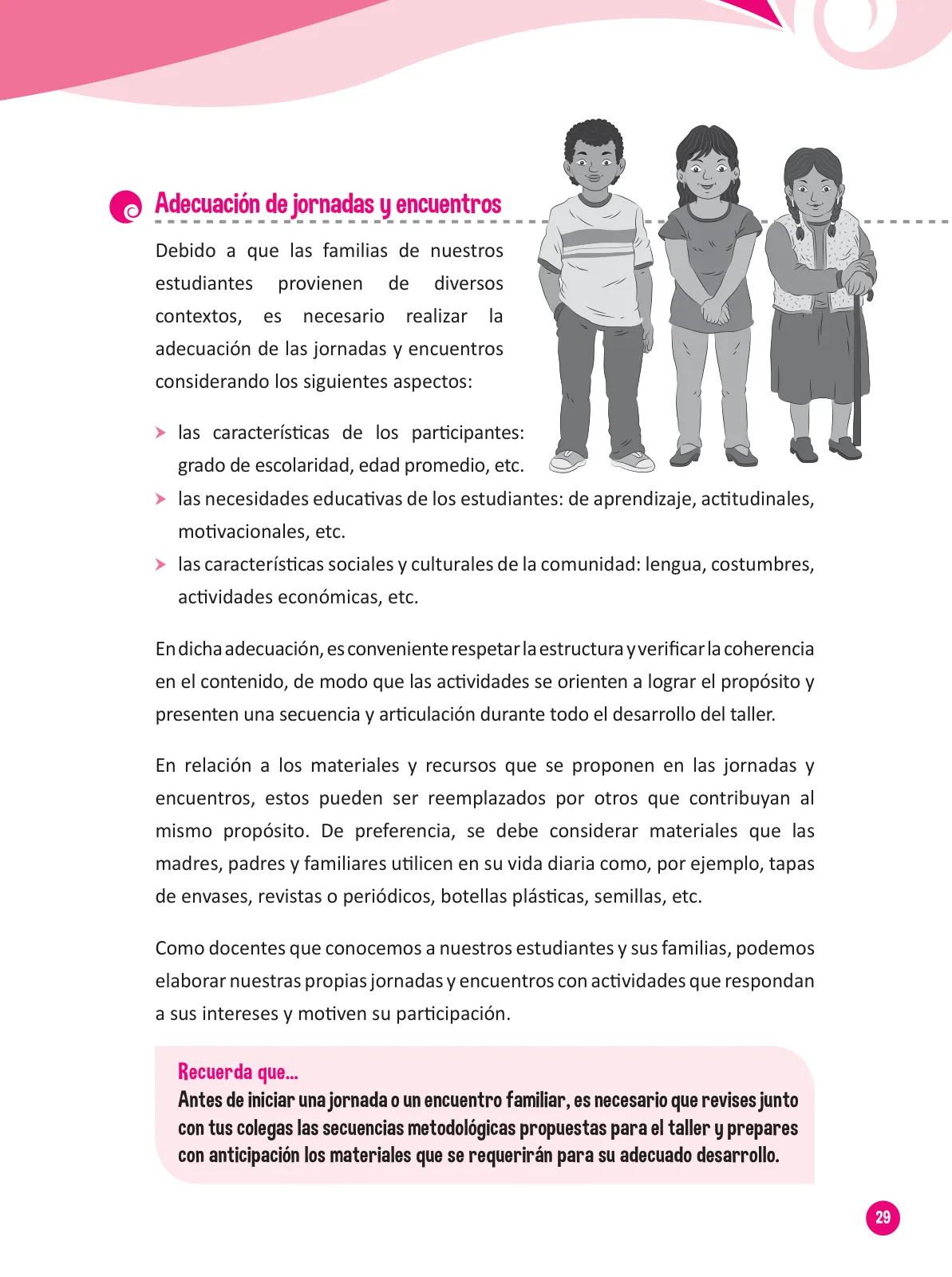 Miniatura página 31 de Guía para el trabajo docente con las familias del ciclo III de Primaria · 2016