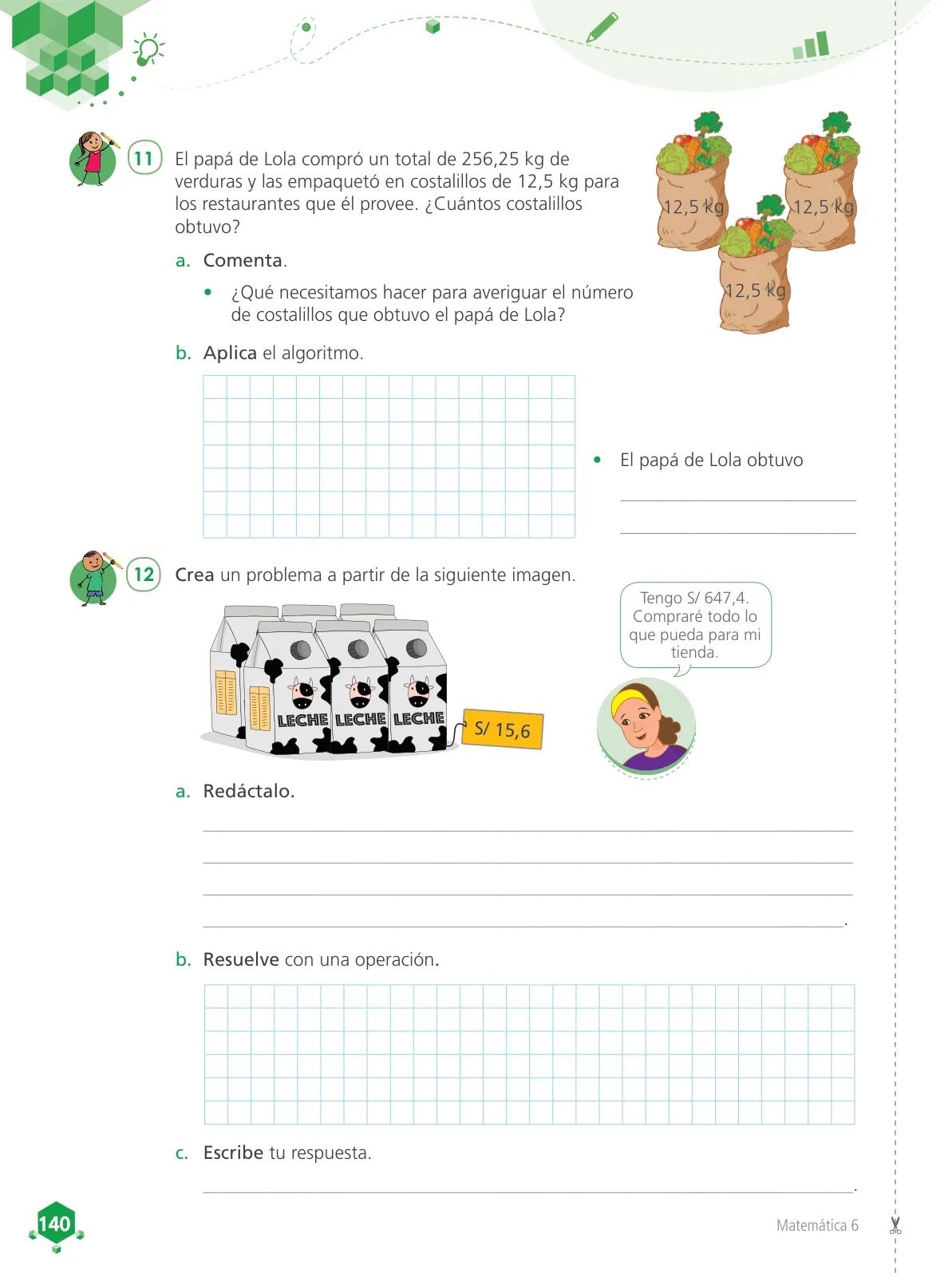 Miniatura página 142 de Matemática 6 : cuaderno de trabajo para sexto grado de Educación Primaria 2019 · 2019