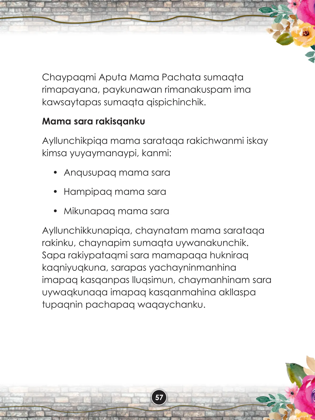 Miniatura página 59 de Llaqtanchikpa kawsayninkuna - Chanka. Saberes de los pueblos 1 - 1° Secundaria - Quechua chanka · 2023