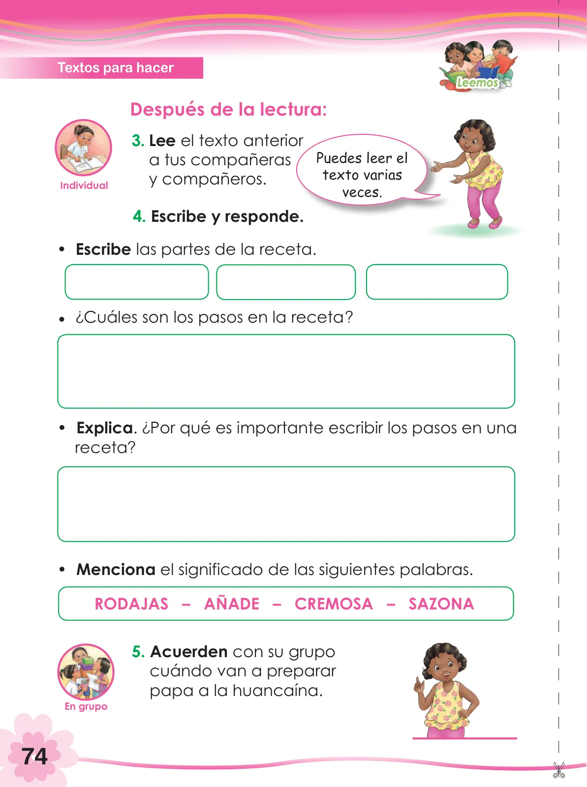 Página 76 de Comunicación 2 : cuaderno de trabajo para segundo grado de Educación Primaria 2019 · 2019