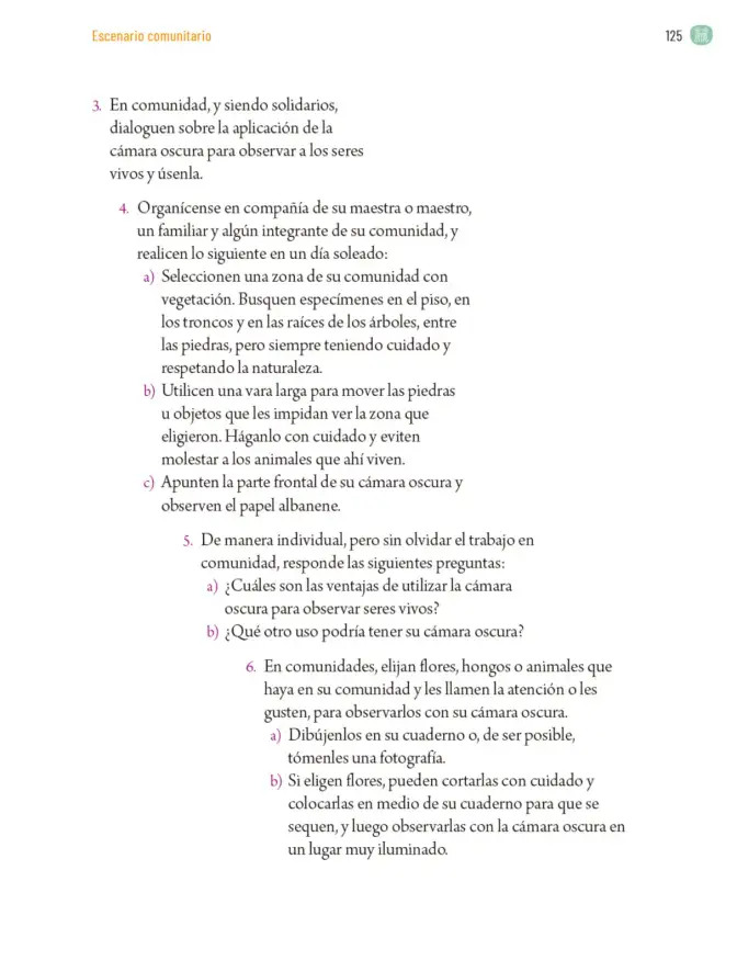 Página 128 de Proyectos Comunitarios. Libro de Educación Primaria Grado 6° Ciclo Escolar 2025 - 2026