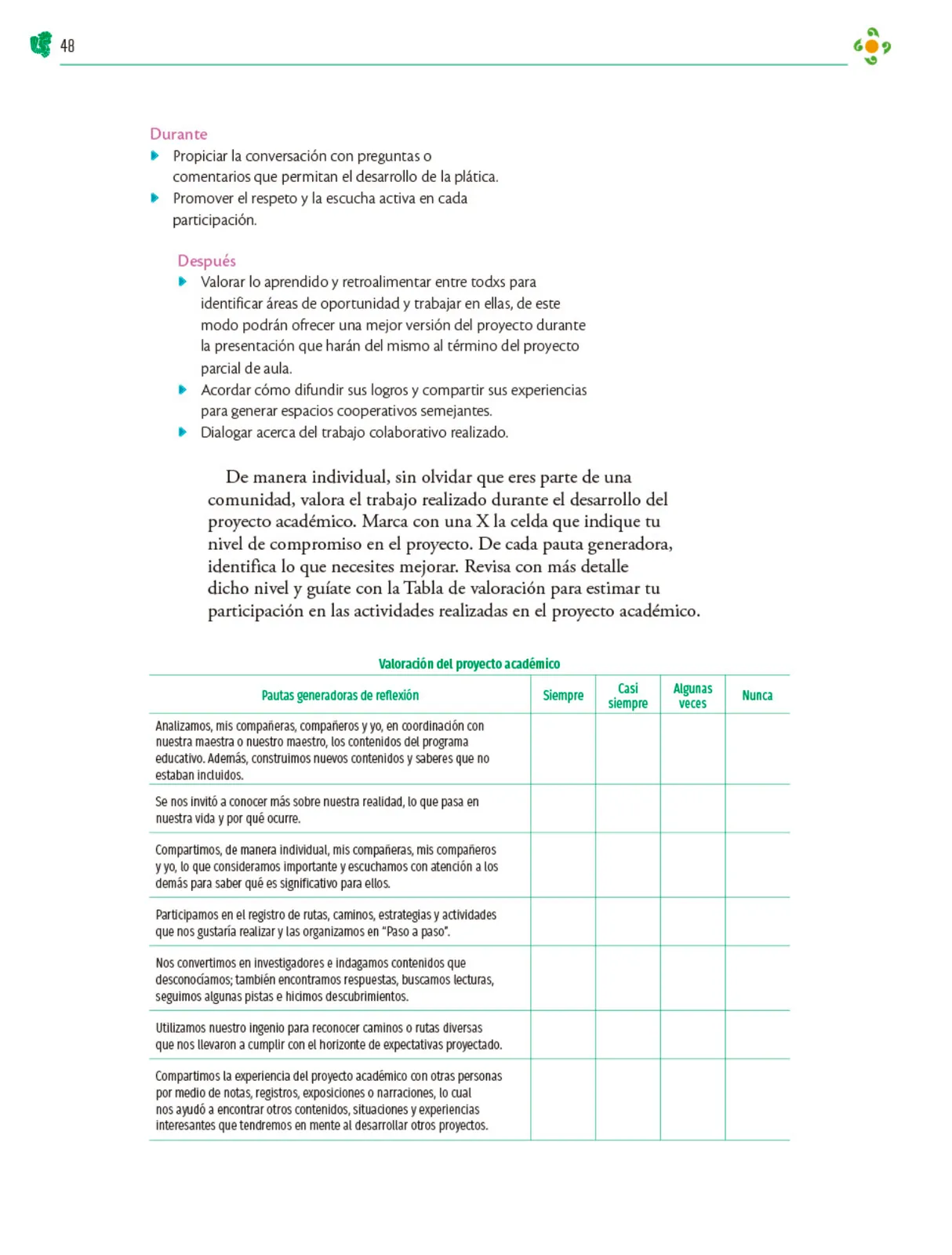 Miniatura página 49 de Colección Ximhai. Nuestro libro de Proyectos. Tomo I.   Libro de Educación Telesecundaria Grado 1°  Ciclo Escolar 2025 - 2026