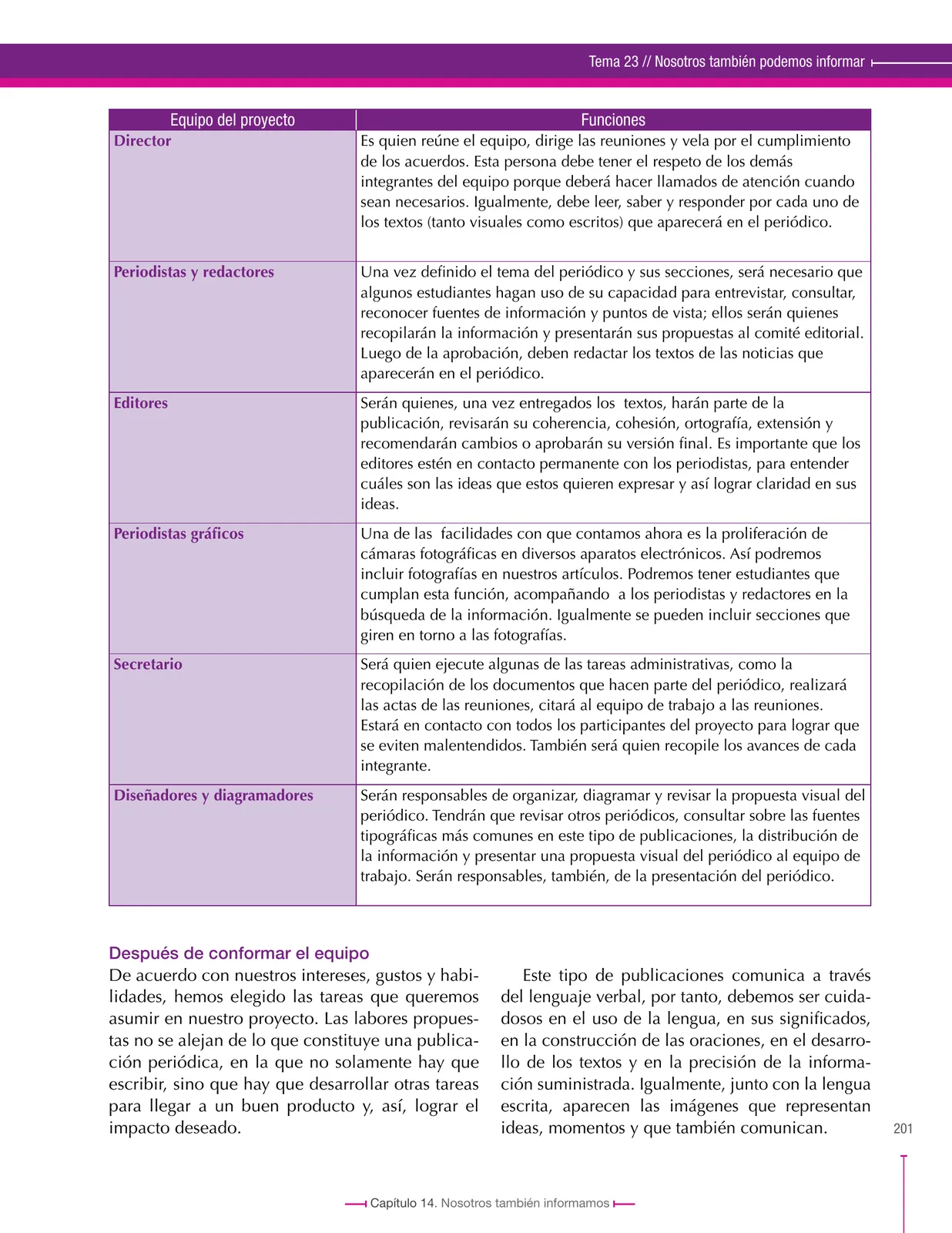 Página 201 de Lenguaje 9° · Secundaria Activa