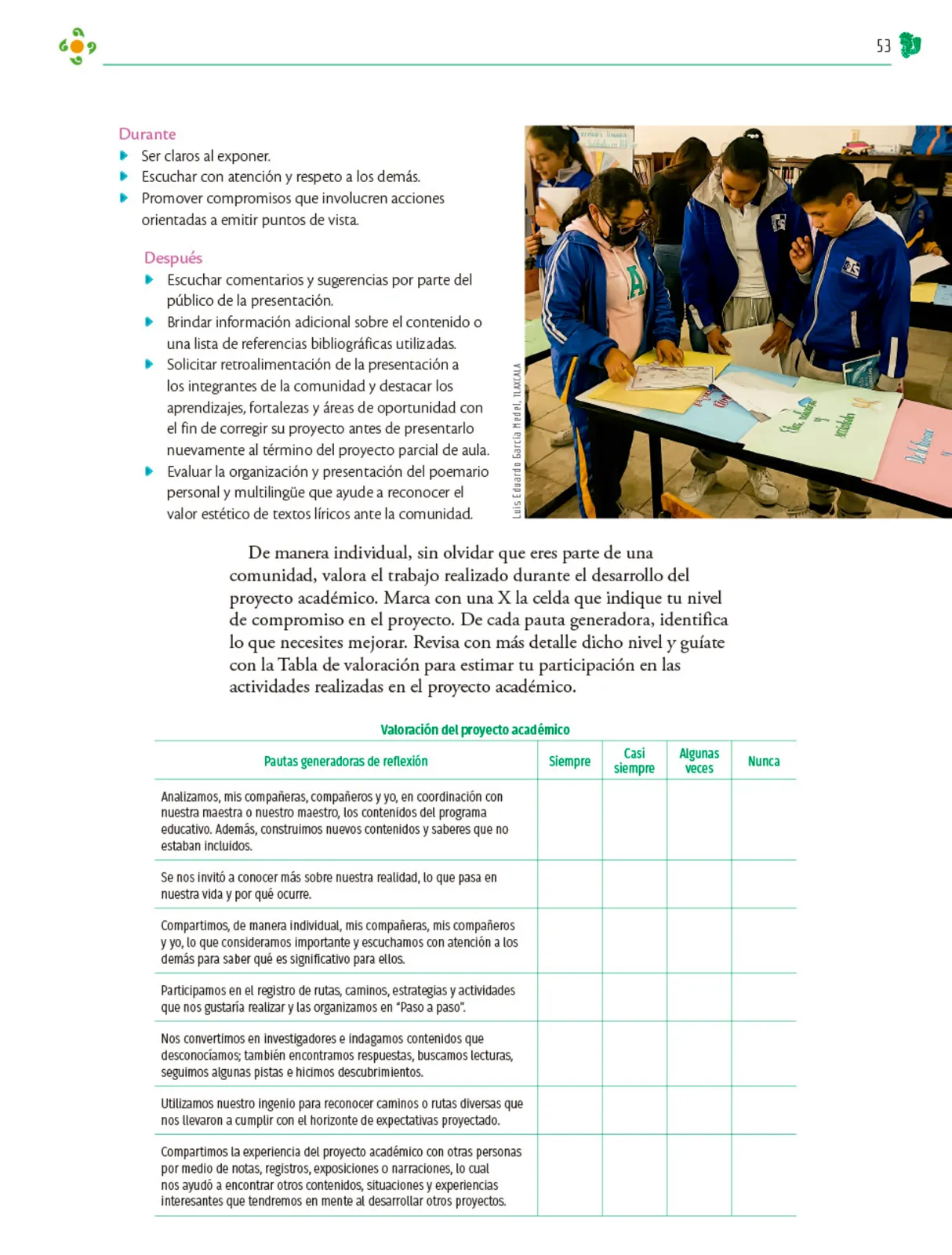 Página 54 de Colección Ximhai. Nuestro libro de Proyectos. Tomo II. Libro de Educación Telesecundaria Grado 1° Ciclo Escolar 2025 - 2026