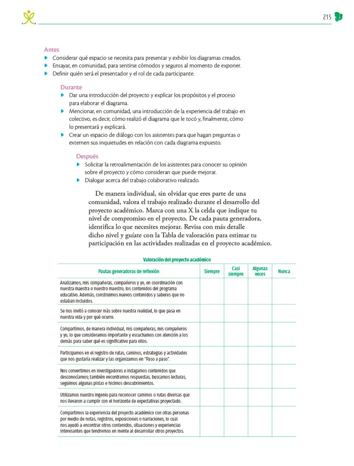 Página 216 de Colección Ximhai. Nuestro libro de Proyectos. Tomo III. Libro de Educación Telesecundaria Grado 1° Ciclo Escolar 2025 - 2026