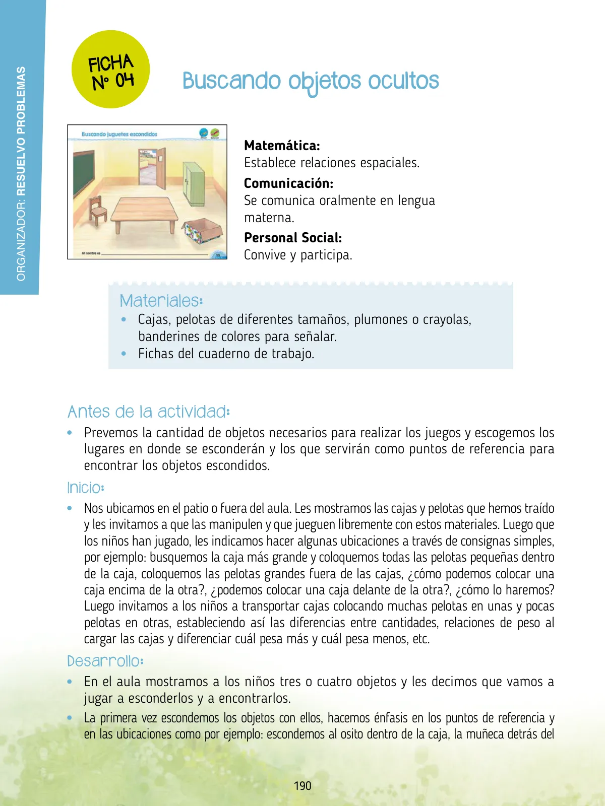 Página 192 de Agenda pedagógica 2017-2018 para docentes de II Ciclo de Instituciones de nivel de Educación Inicial · 2017