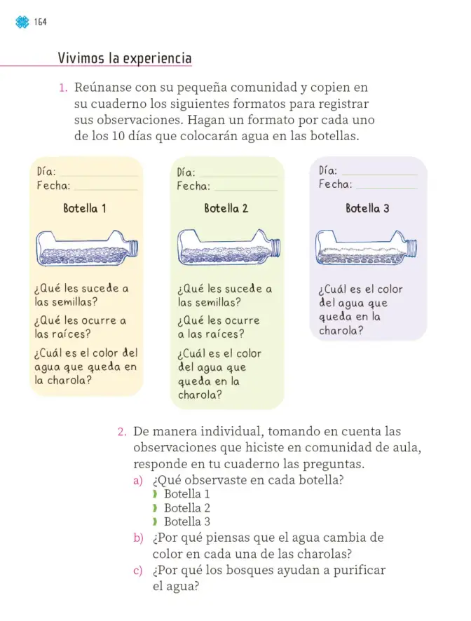 Página 165 de Proyectos de Aula. Libro de Educación Primaria Grado 1° Ciclo Escolar 2025 - 2026
