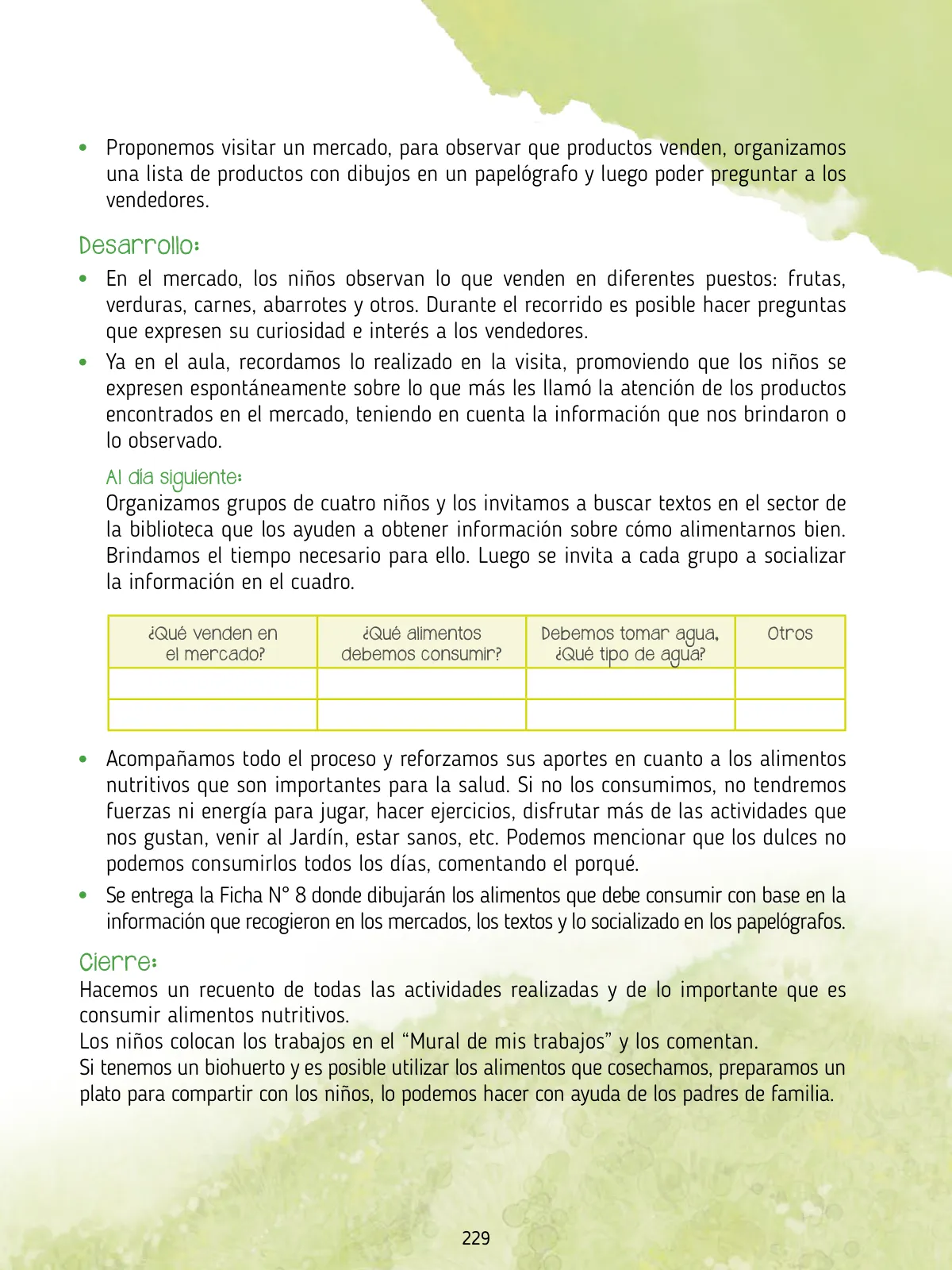 Miniatura página 231 de Agenda pedagógica 2017-2018 para docentes de II Ciclo de Instituciones de nivel de Educación Inicial · 2017