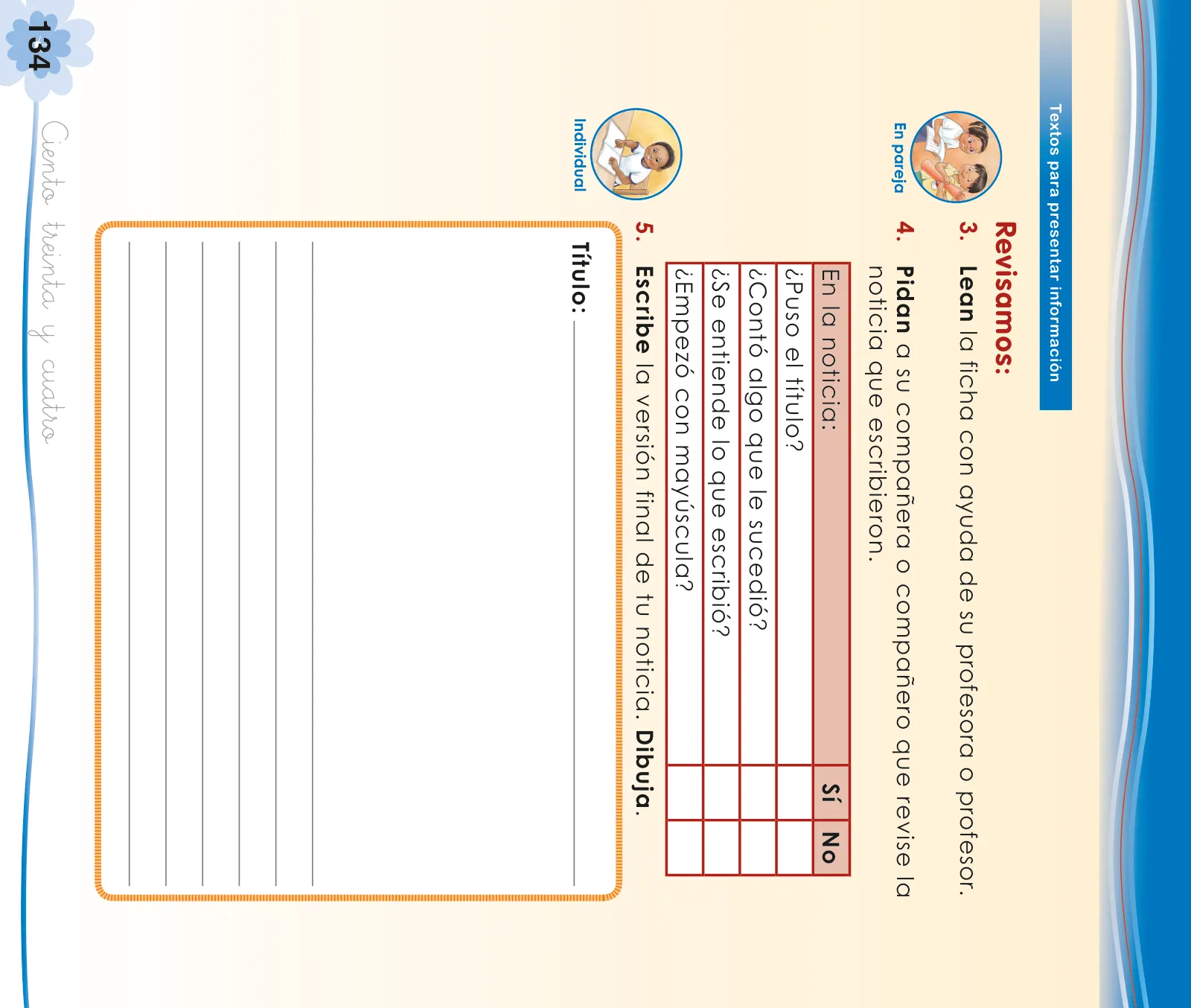 Página 136 de Comunicación 1 : cuaderno de trabajo para primer grado de Educación Primaria 2019 · 2019