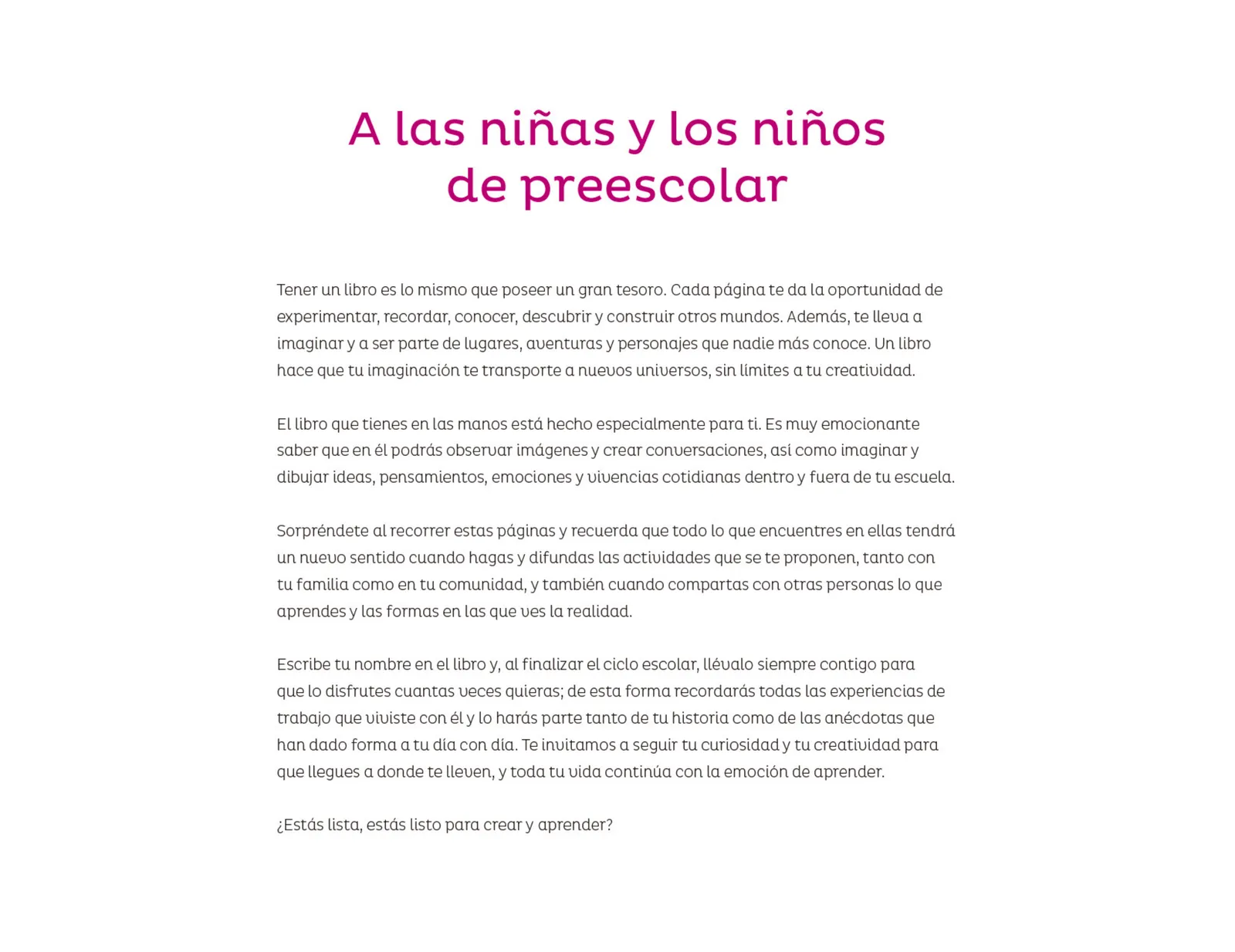 Página 5 de Explorar e imaginar con mi libro de Preescolar.   Libro de Educación Preescolar Grado 1°  Ciclo Escolar 2025 - 2026