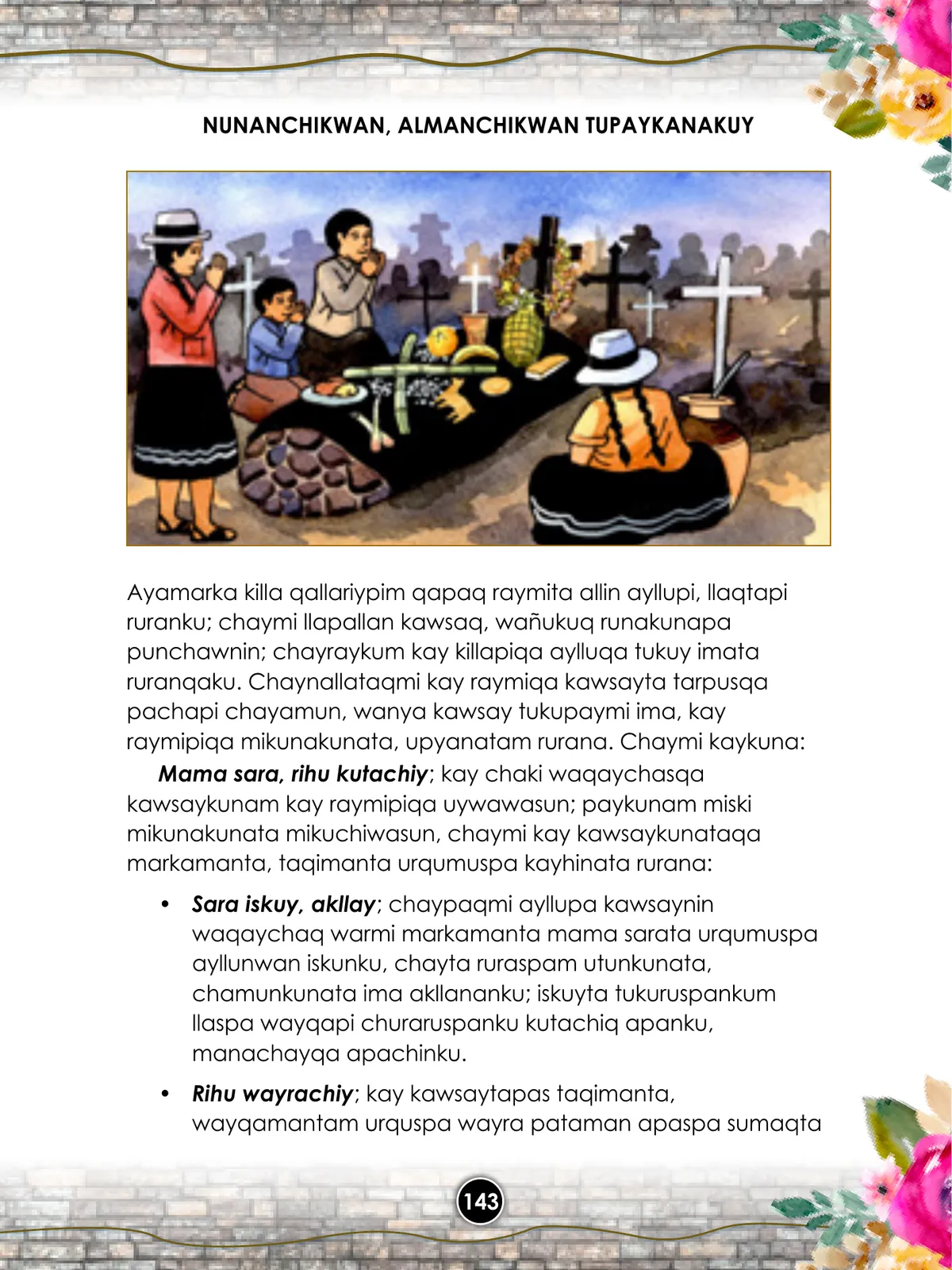 Miniatura página 145 de Llaqtanchikpa kawsayninkuna - Chanka : saberes de los pueblos - Comunicación y Ciencia y Tecnología quechua, variante Chanca · 2021