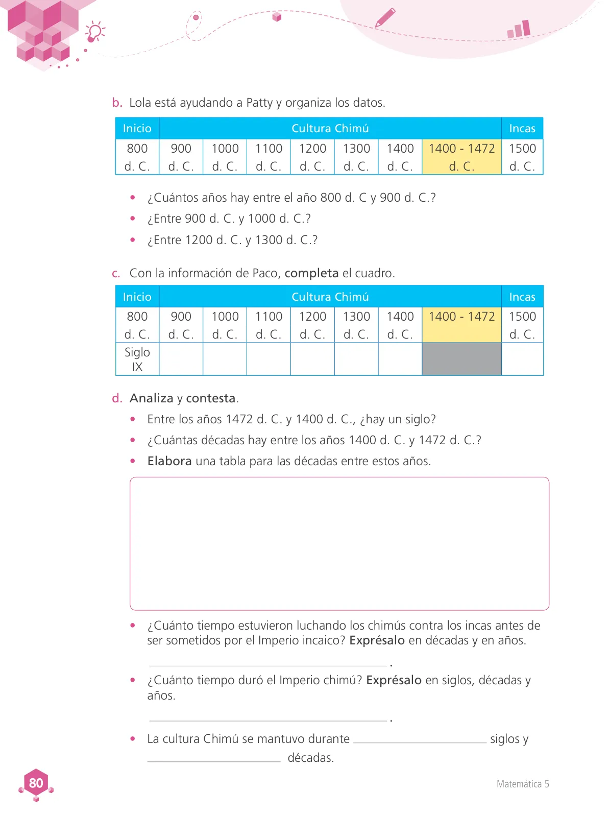 Miniatura página 81 de Matemática 5 : cuaderno de trabajo para quinto grado de Educación Primaria 2018 · 2018
