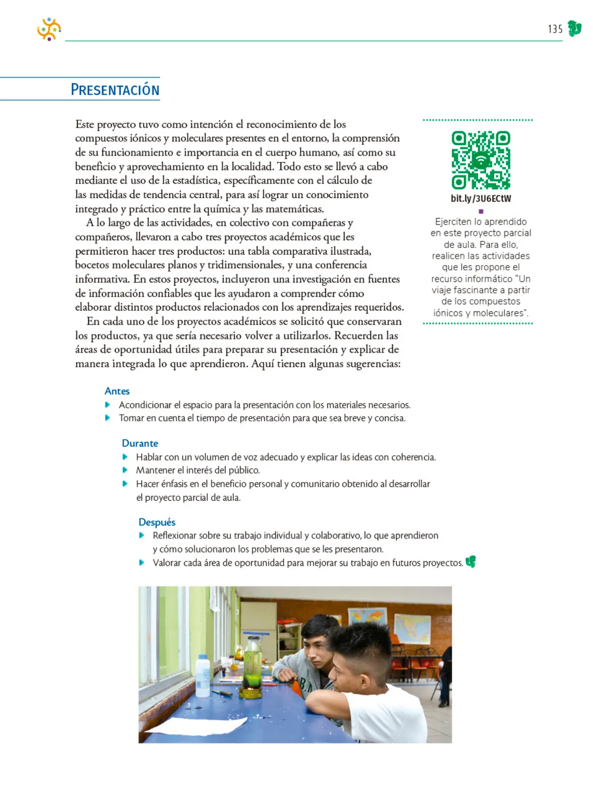 Página 136 de Colección Nanahuatzin. Nuestro libro de Proyectos.  Tomo II.  Libro de Educación Telesecundaria Grado 3°  Ciclo Escolar 2025 - 2026