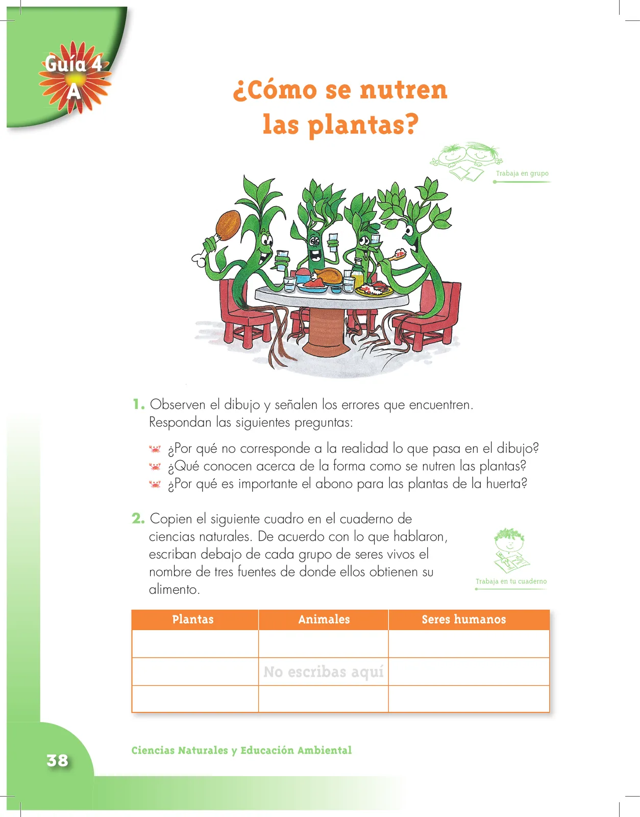 Miniatura página 38 de Ciencias Naturales 3° · Cartilla 01
