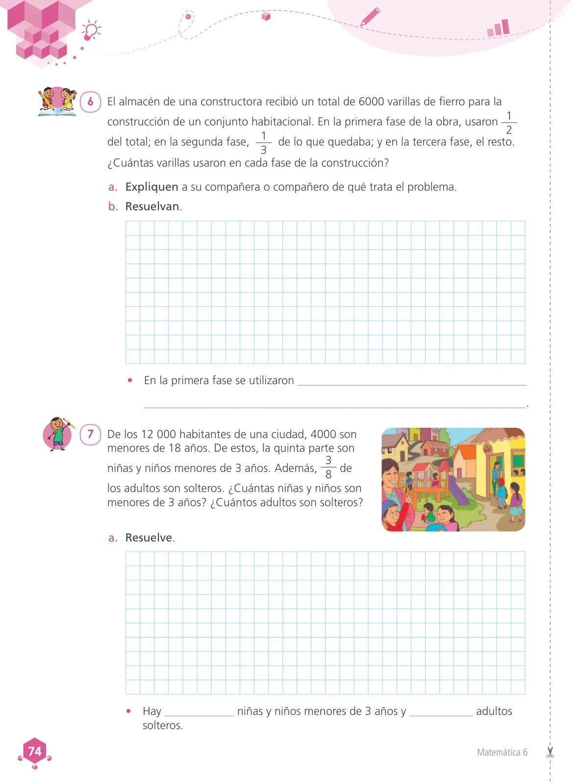 Miniatura página 76 de Matemática 6 : cuaderno de trabajo para sexto grado de Educación Primaria 2019 · 2019