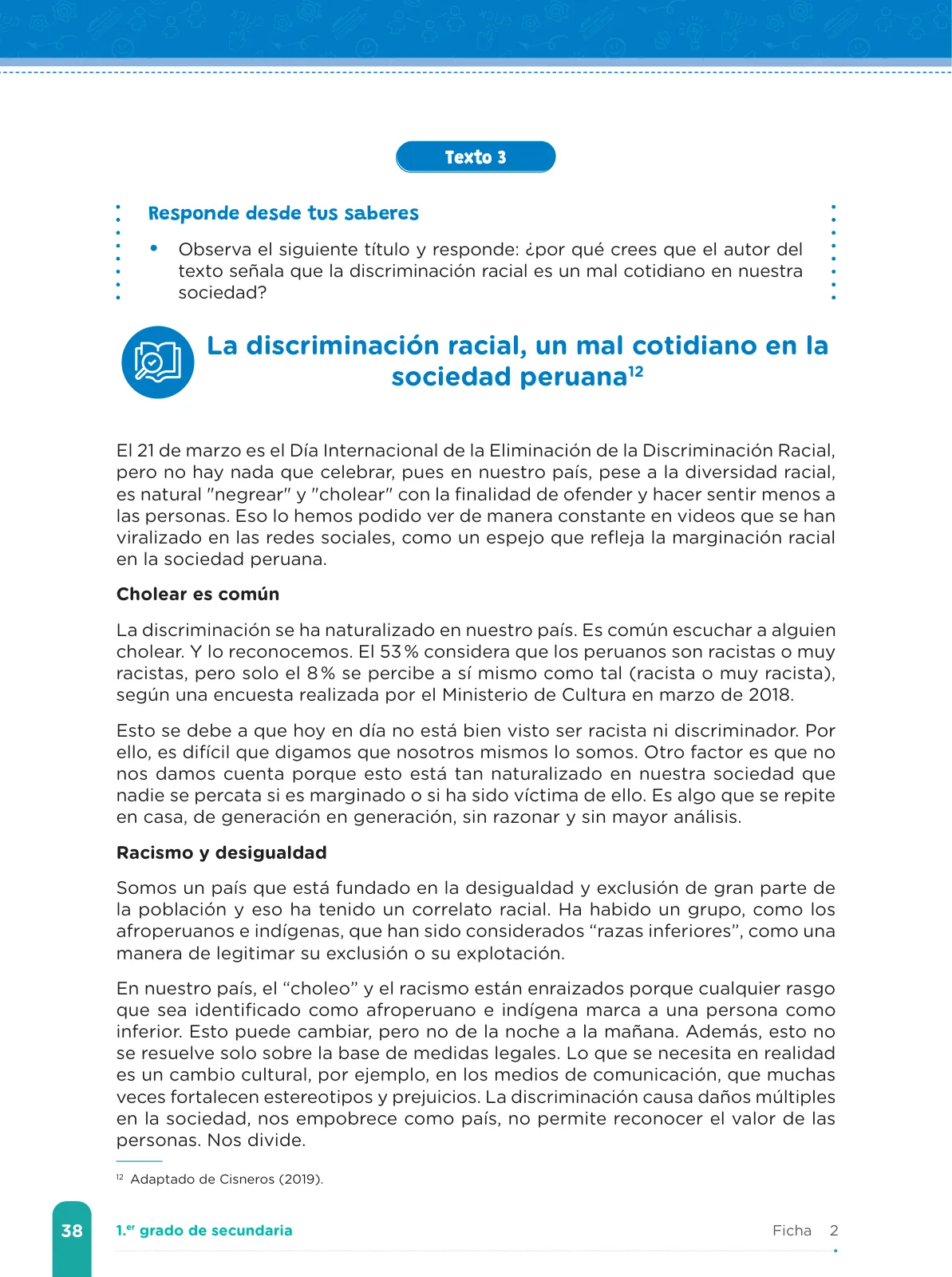 Miniatura página 40 de Fichas de aprendizaje de Comunicación 1 · 2024
