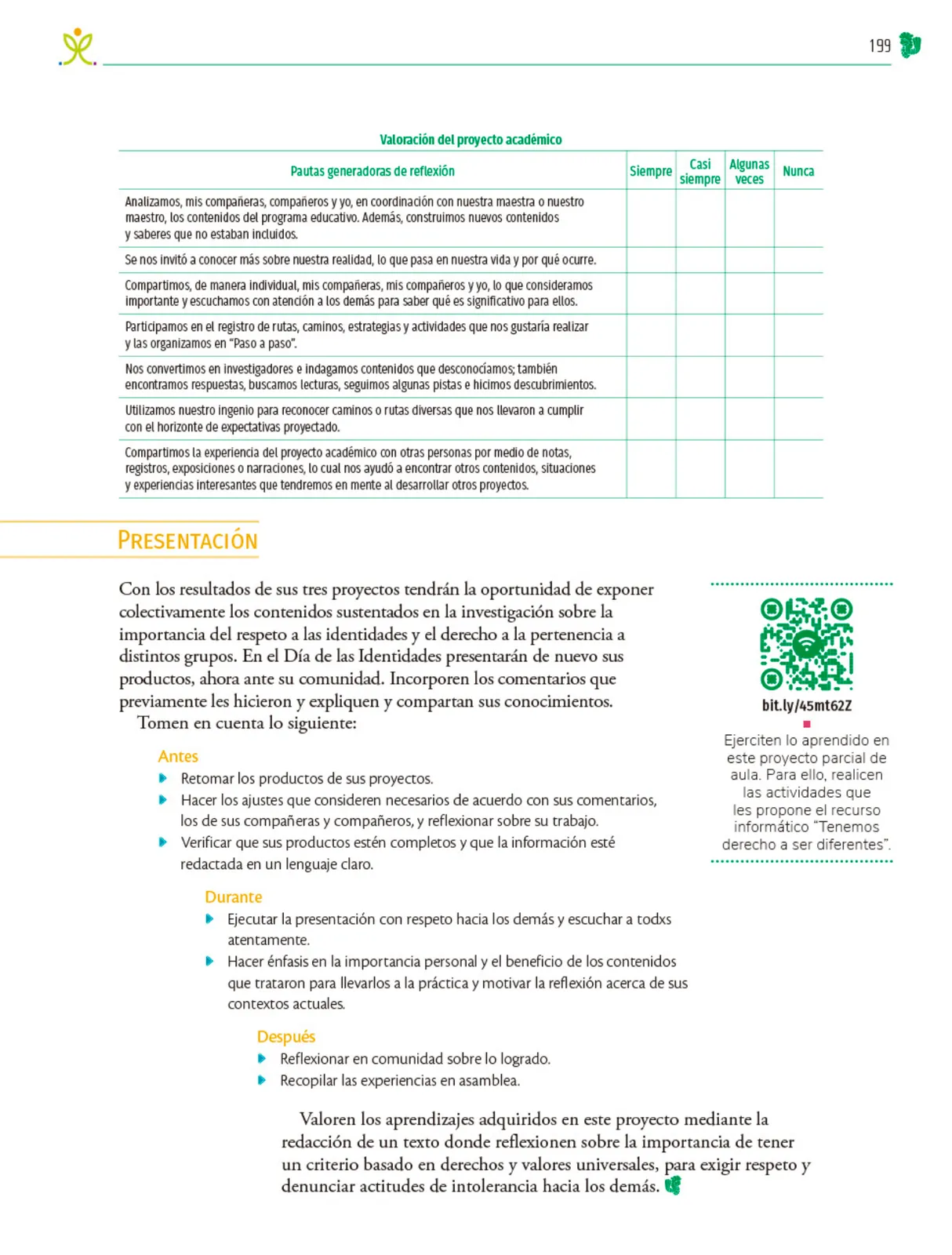 Miniatura página 200 de Colección Sk´asolil. Nuestro libro de Proyectos. Tomo I.    Libro de Educación Telesecundaria Grado 2°  Ciclo Escolar 2025 - 2026