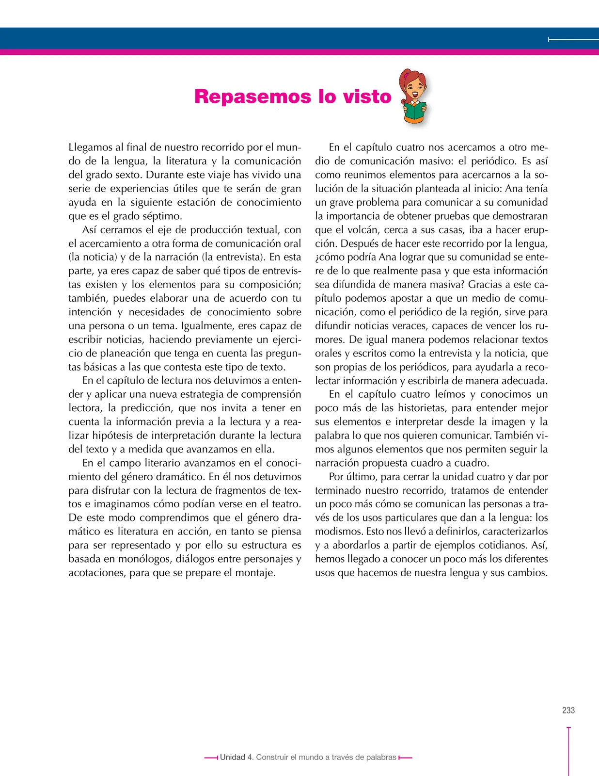 Miniatura página 233 de Lenguaje 6° · Secundaria Activa