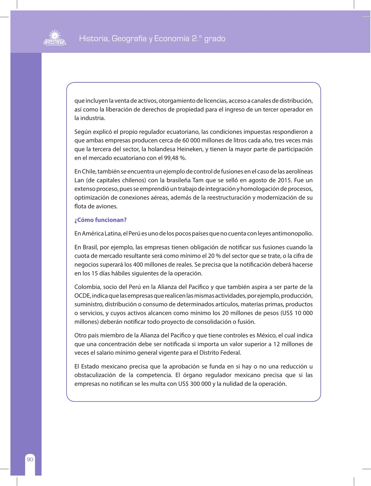Miniatura página 90 de Historia, Geografía y Economía 2 : cuaderno de reforzamiento pedagógico - JEC ﻿ · 2016