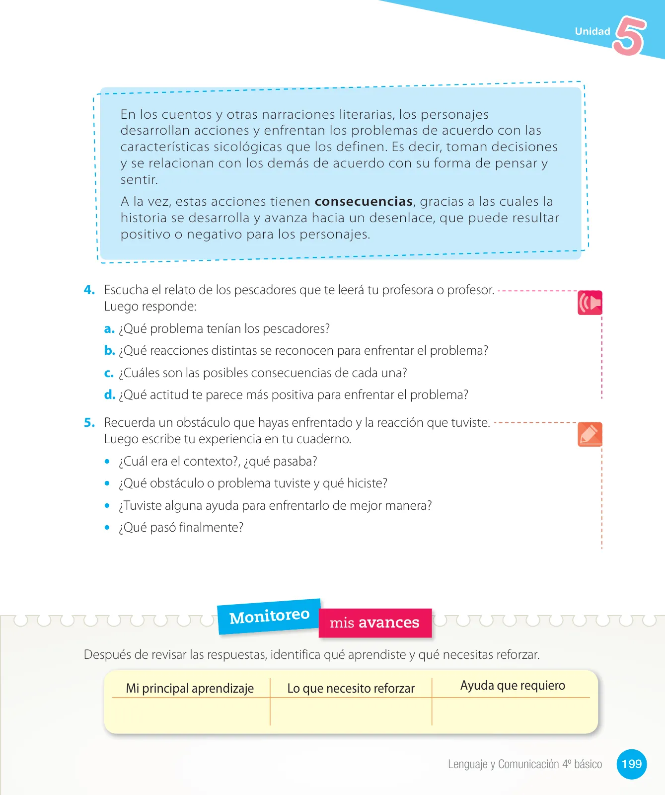 Página 201 de Lenguaje y Comunicación – Cuarto Básico | Texto del Estudiante MINEDUC – Descargar PDF · 2024