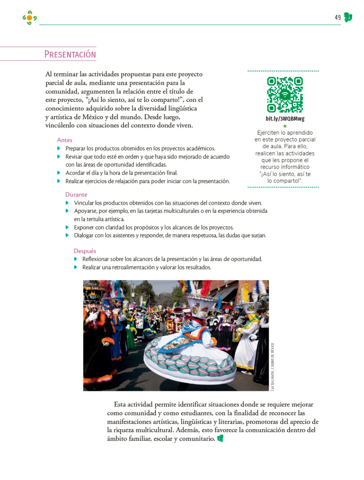 Miniatura página 50 de Colección Ximhai. Nuestro libro de Proyectos. Tomo I.   Libro de Educación Telesecundaria Grado 1°  Ciclo Escolar 2025 - 2026