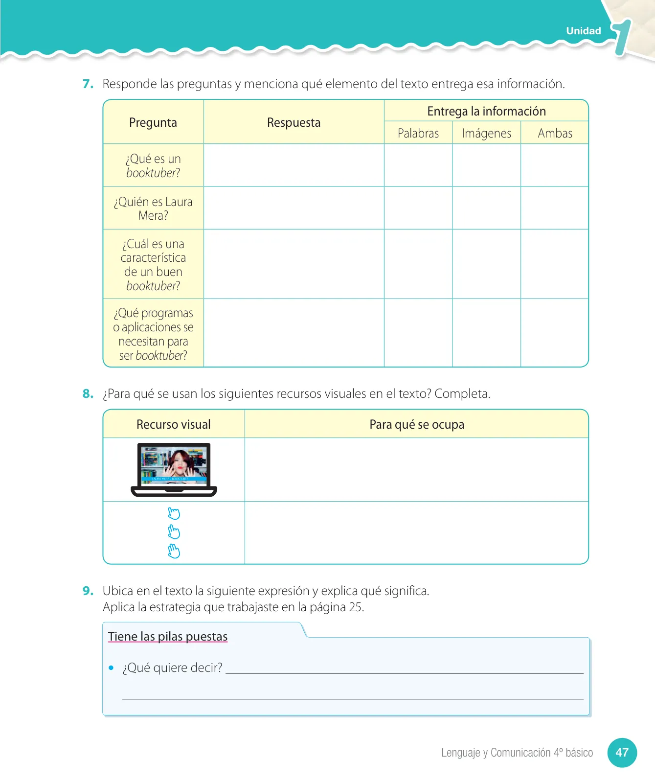 Página 49 de Lenguaje y Comunicación – Cuarto Básico | Texto del Estudiante MINEDUC – Descargar PDF · 2024