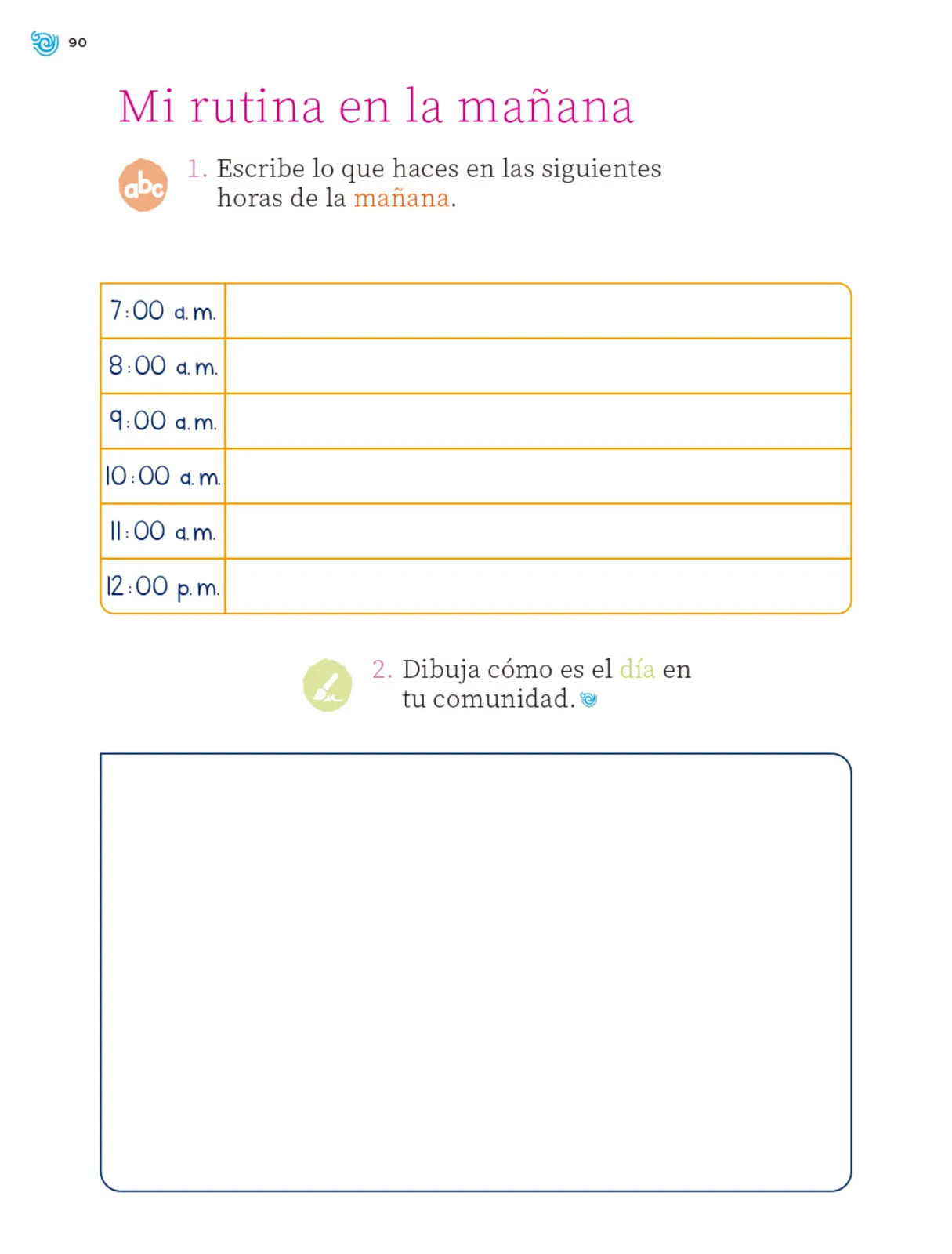 Página 91 de Múltiples lenguajes. Trazos y números.   Libro de Educación Primaria Grado 1°  Ciclo Escolar 2025 - 2026