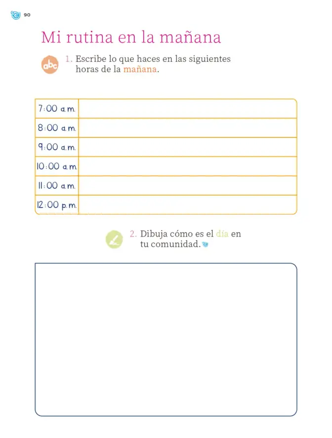 Página 91 de Múltiples lenguajes. Trazos y números. Libro de Educación Primaria Grado 1° Ciclo Escolar 2025 - 2026