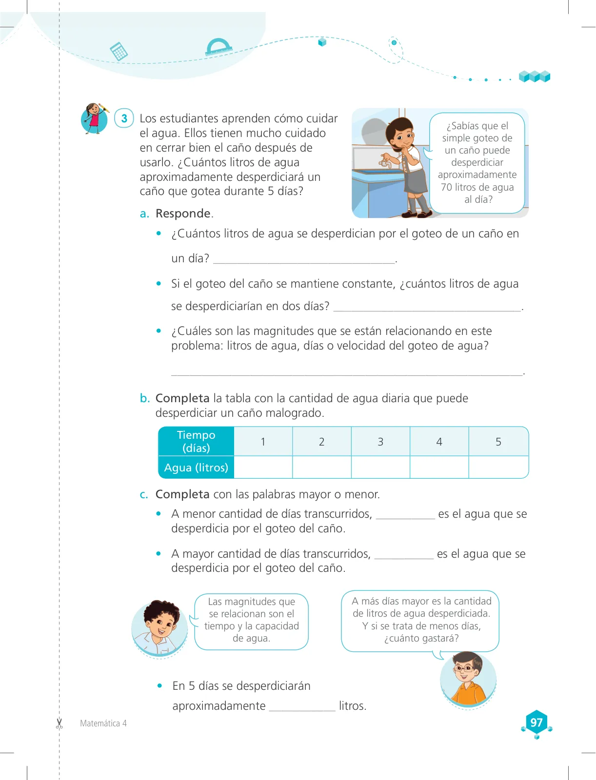 Miniatura página 97 de Matemática 4 : cuaderno de trabajo para cuarto grado de Educación Primaria 2018 · 2018
