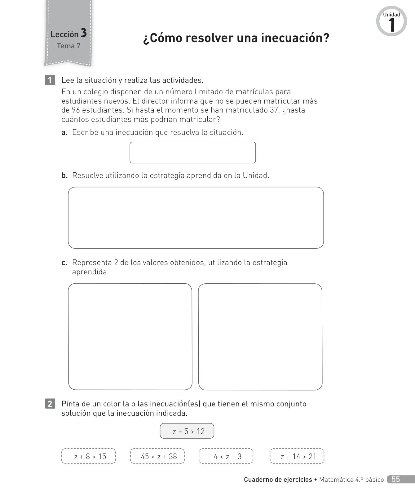 Miniatura página 56 de Matemática – Cuarto Básico | Texto del Estudiante MINEDUC – Descargar PDF · 2024