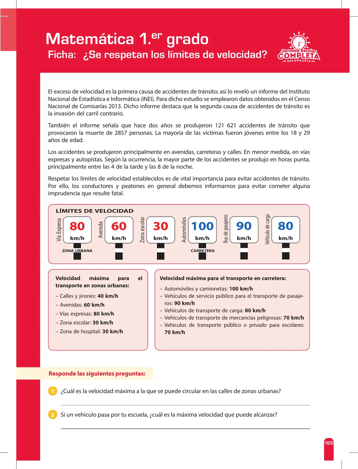 Miniatura página 165 de Matemática 1 : cuaderno de reforzamiento pedagógico - JEC · 2016