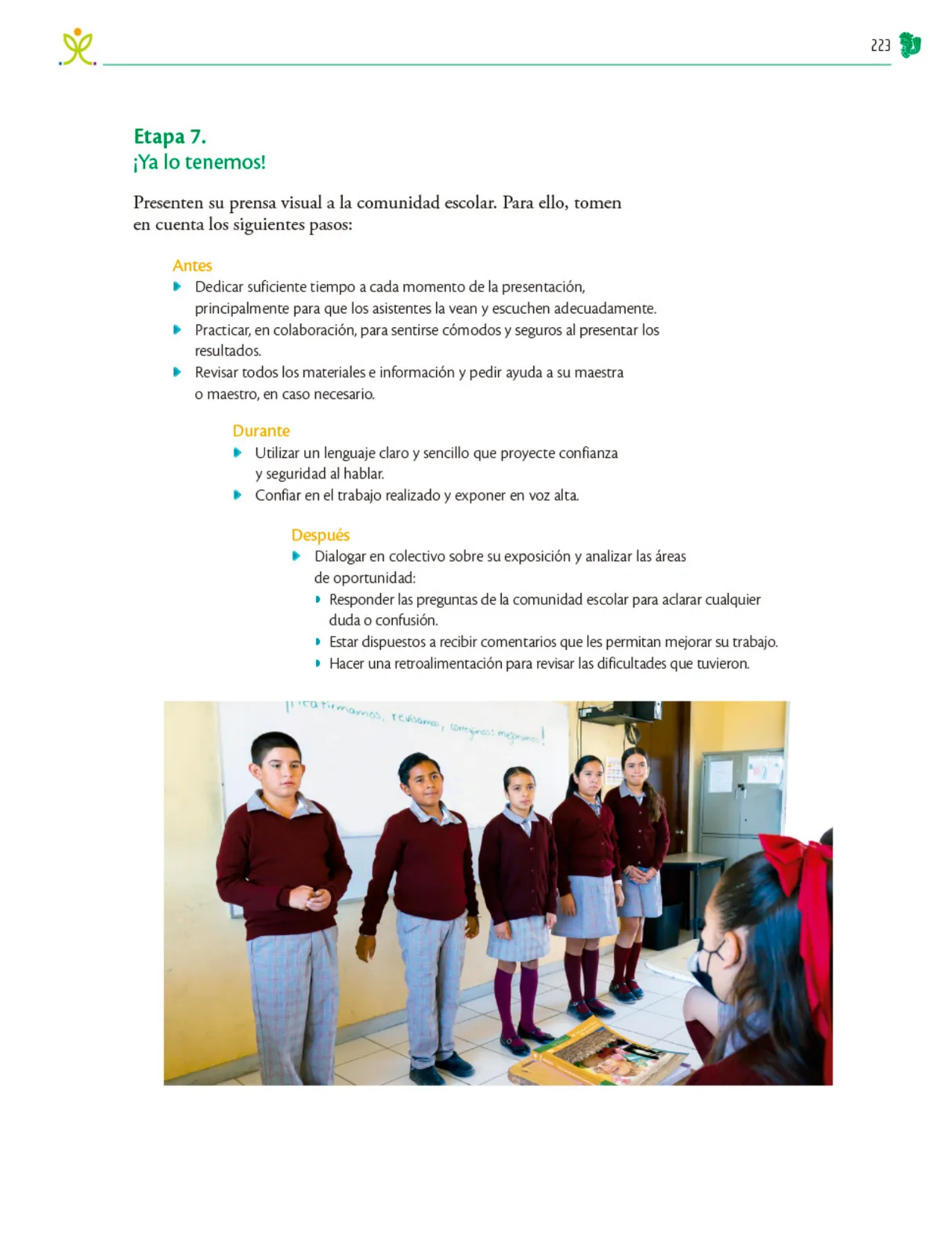 Miniatura página 224 de Colección Sk´asolil. Nuestro libro de Proyectos.  Tomo III.  Libro de Educación Telesecundaria Grado 2°  Ciclo Escolar 2025 - 2026