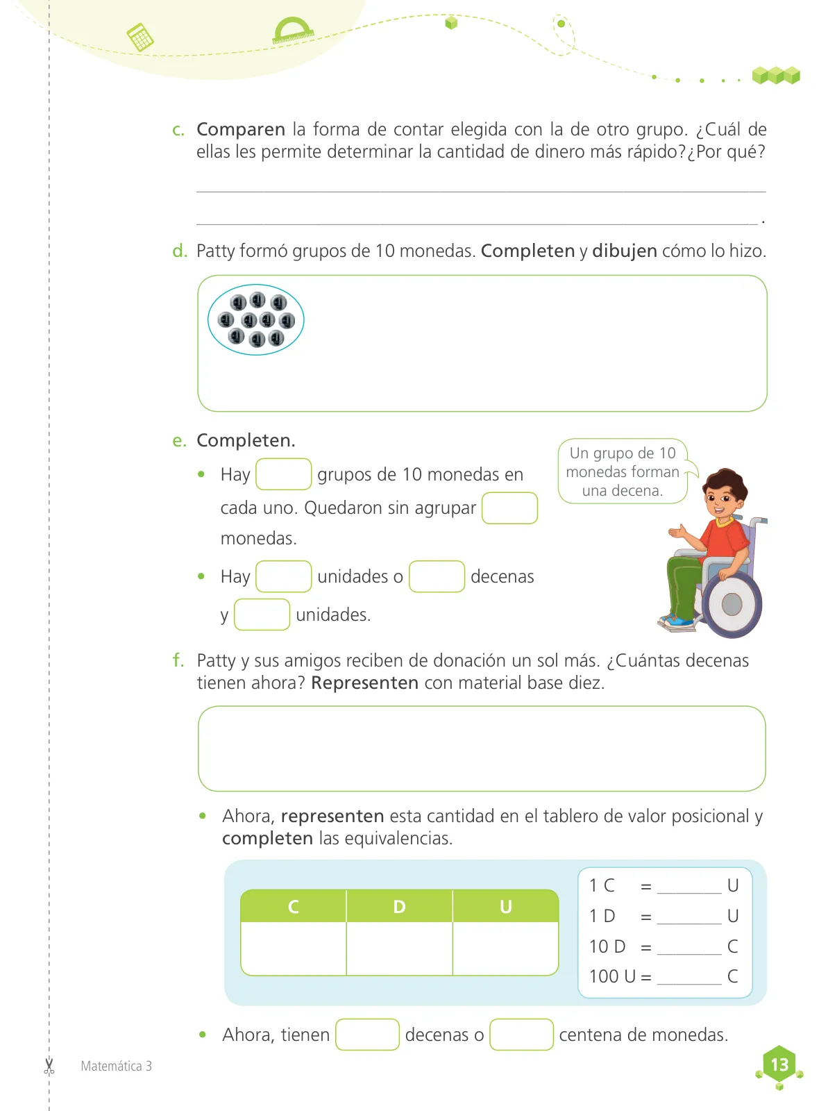 Miniatura página 15 de Matemática 3 : cuaderno de trabajo para tercer grado de Educación Primaria 2019 · 2019