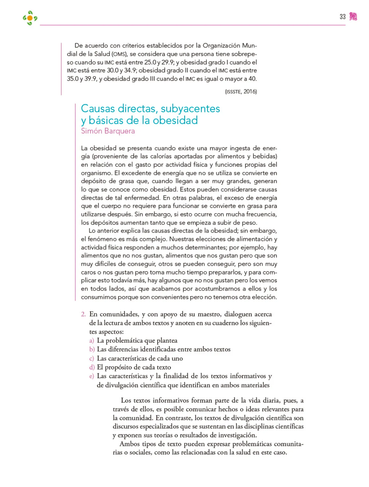 Miniatura página 34 de Colección Ximhai. Nuestro libro de proyectos.   Libro de Educación Secundaria Grado 1°  Ciclo Escolar 2025 - 2026