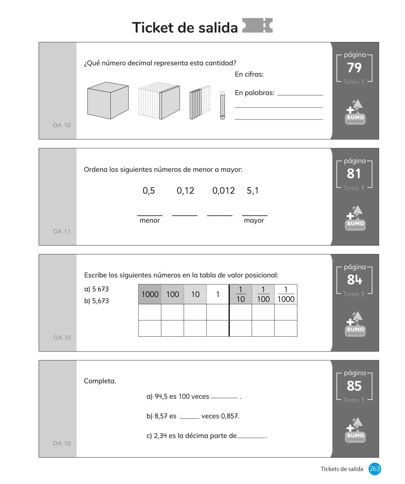 Miniatura página 265 de Sumo Primero – Quinto Básico | Texto del Estudiante MINEDUC – Descargar PDF · 2024