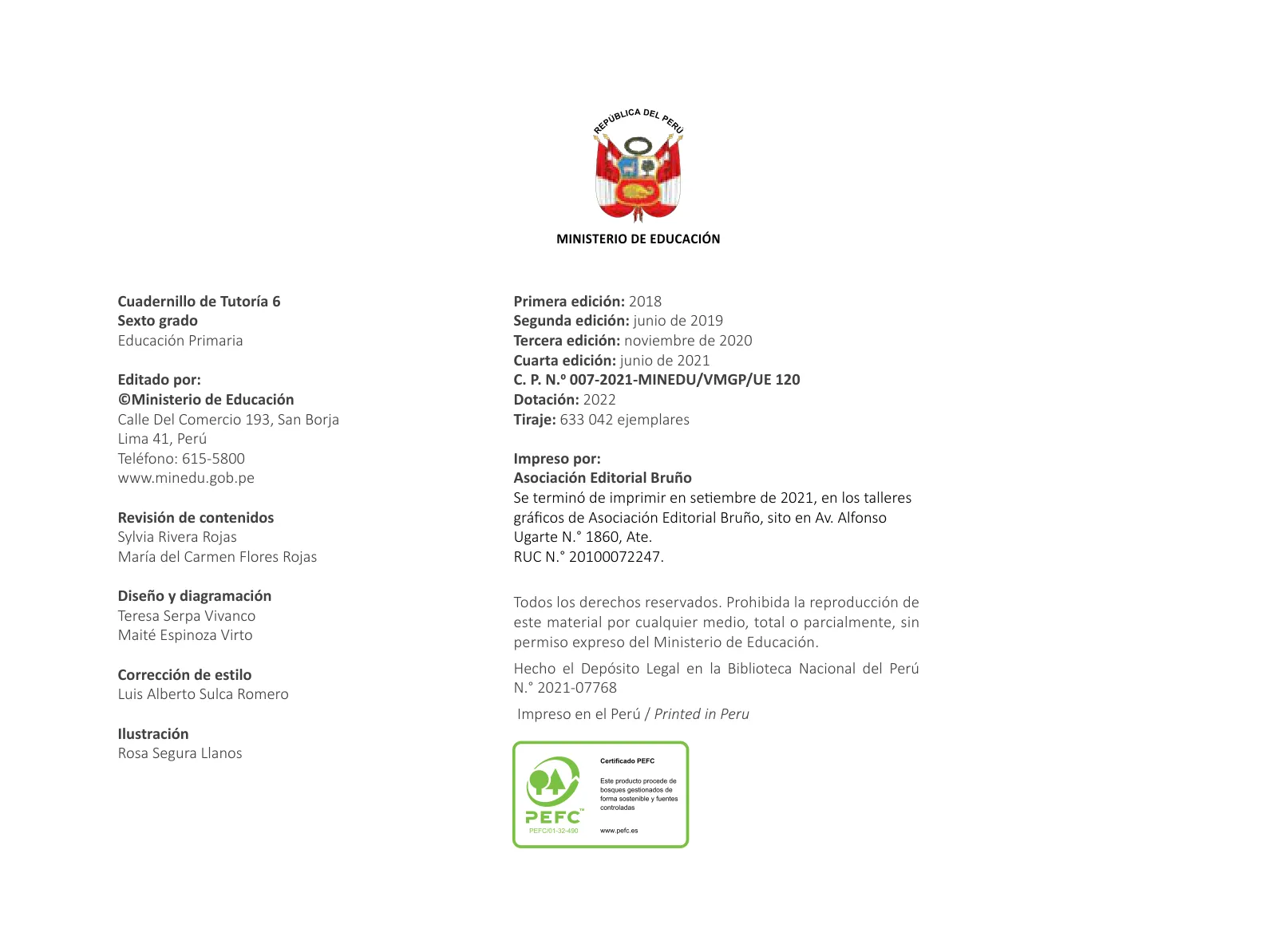 Miniatura página 4 de Cuadernillo de Tutoría 6 : sexto grado de Educación Primaria · 2021