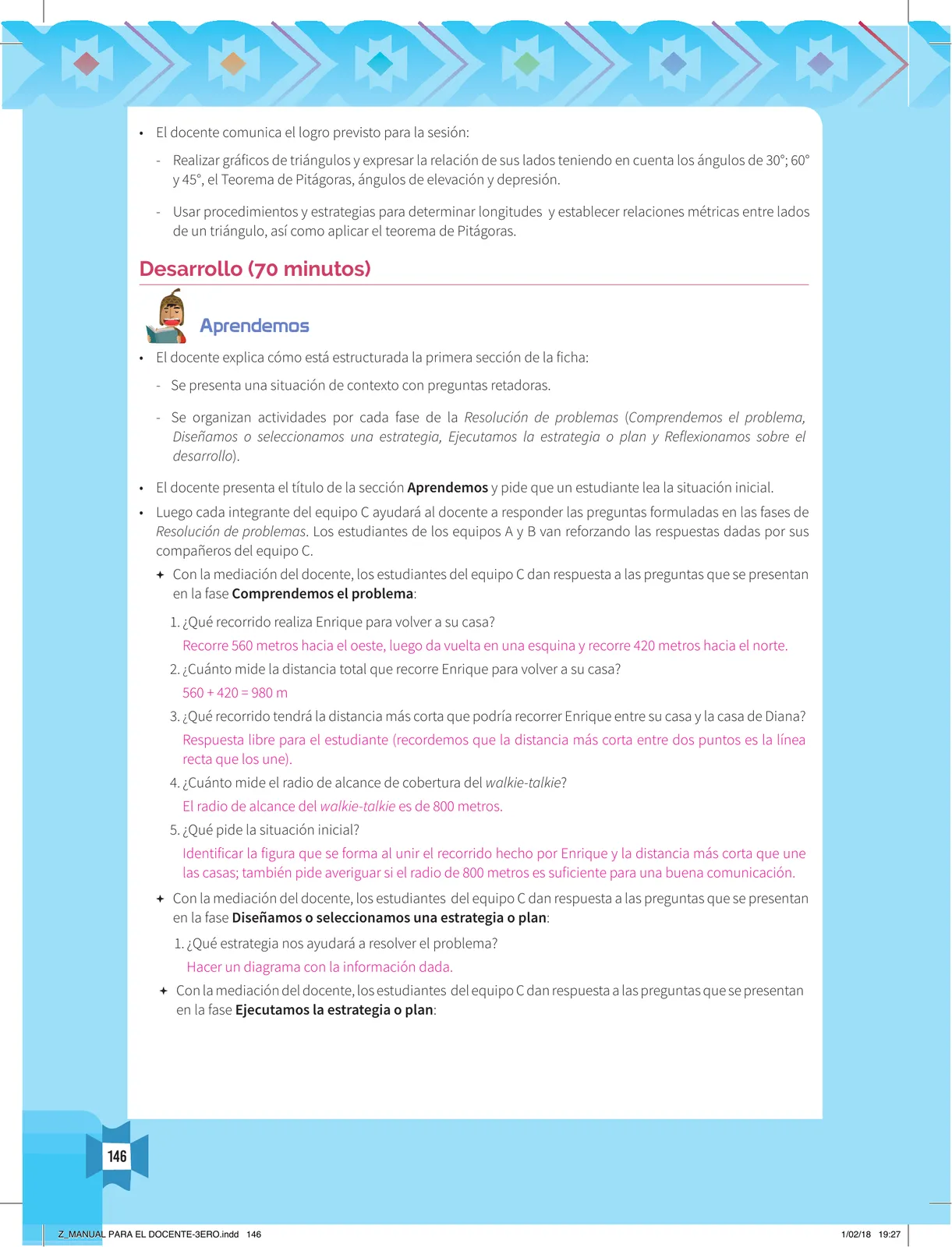 Página 148 de Resolvamos problemas 3 : manual para el docente 2018 · 2018