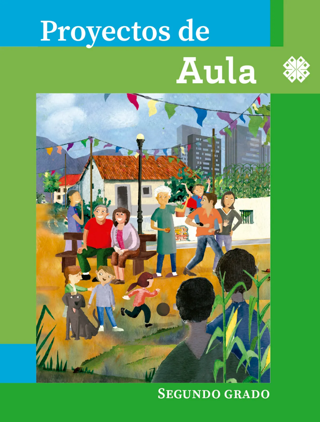 Portada de Proyectos de Aula. Libro de Educación Primaria Grado 2° Ciclo Escolar 2025 - 2026