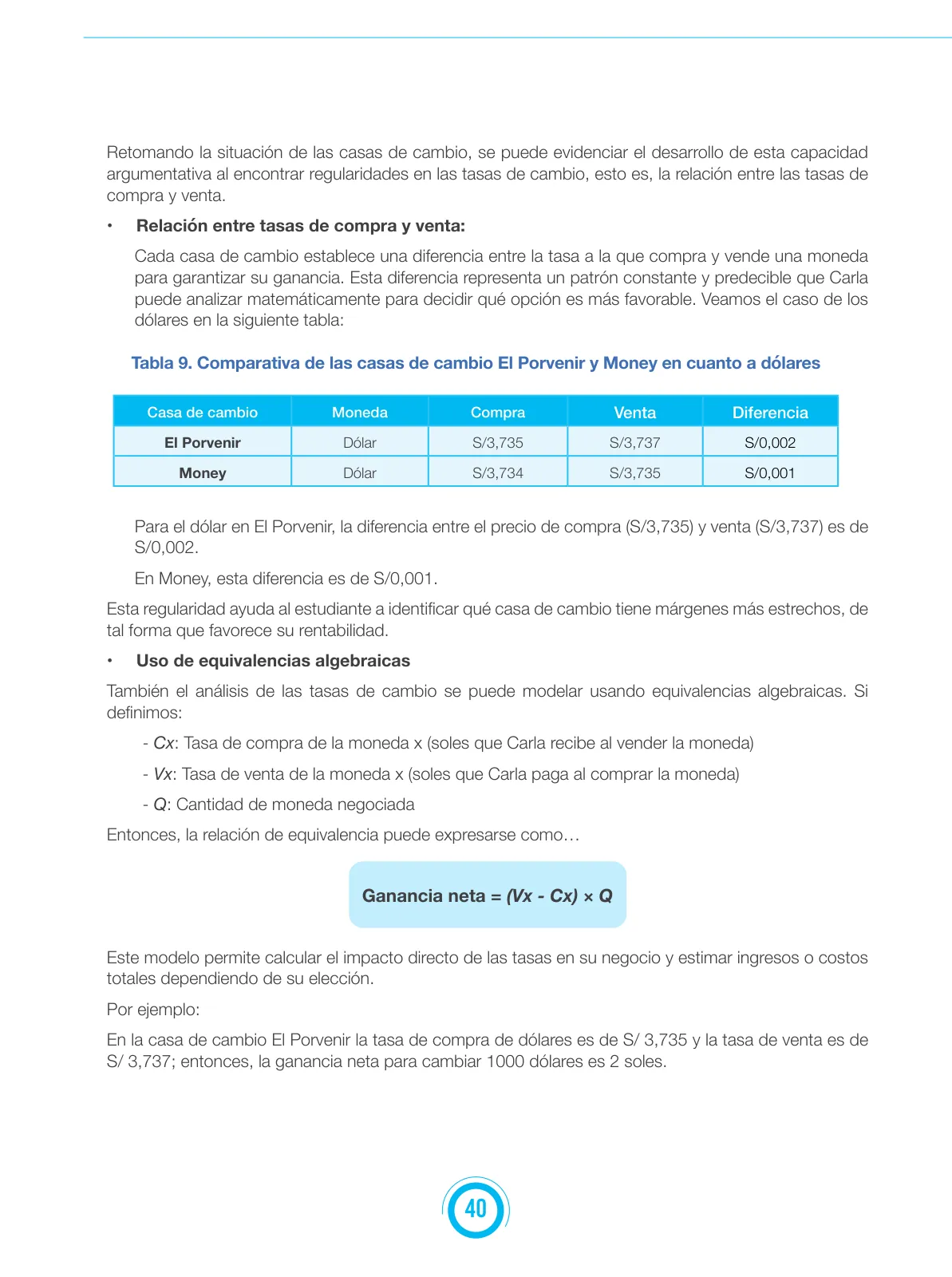 Página 40 de Fascículo para el desarrollo de la competencia Resuelve problemas de regularidad, equivalencia y cambio · 2024