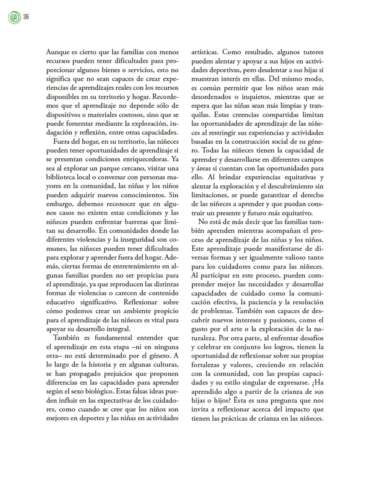 Miniatura página 37 de Crianza para la libertad. Libro para las familias. Fase 2  Libro de Educación Preescolar Grado 1°, 2°, 3°  Ciclo Escolar 2025 - 2026